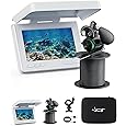 Underwater Fishing Camera, Portable Fish Finder Waterproof Camera 1000TVL Underwater Camera with 12 IR LED Lights, 4.3 Inch LCD Monitor, for Lake Sea Boat Kayak Ice Fishing (30m / 32.8yd US Plug)