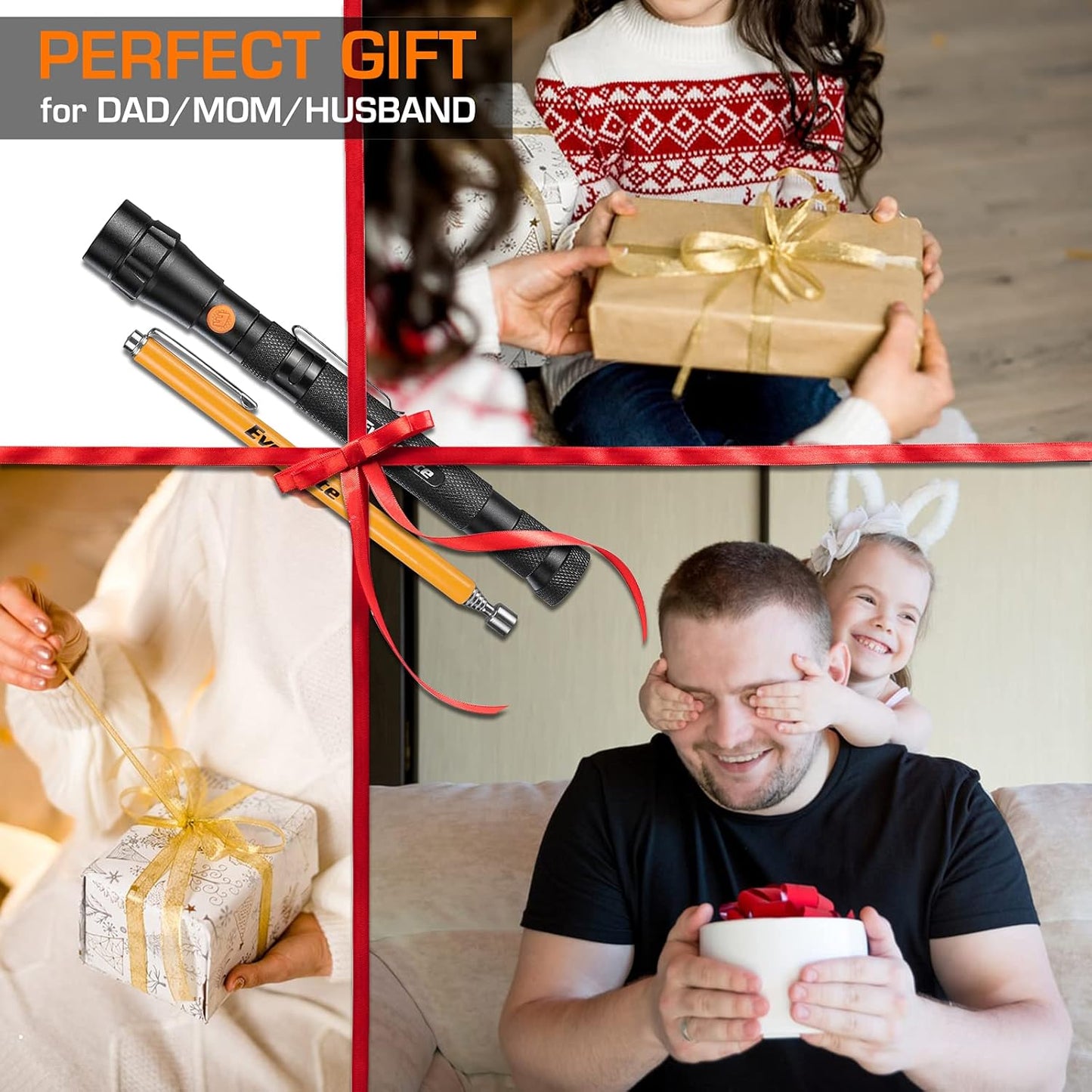 EverBrite 2-Pack Magnetic Pick Up Tool Set – Telescoping LED Magnet with 360° Swivel Head – Extensible Magnetic Retrieval Tool for Garage, Mechanic, Auto Repair & Home Use