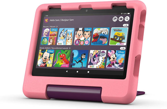 Amazon Fire HD 8 Kids tablet, includes kid-proof bumper for ages 3-5, ad-free content with parental controls, 13-hr battery, 32GB, Disney Princess, newest model