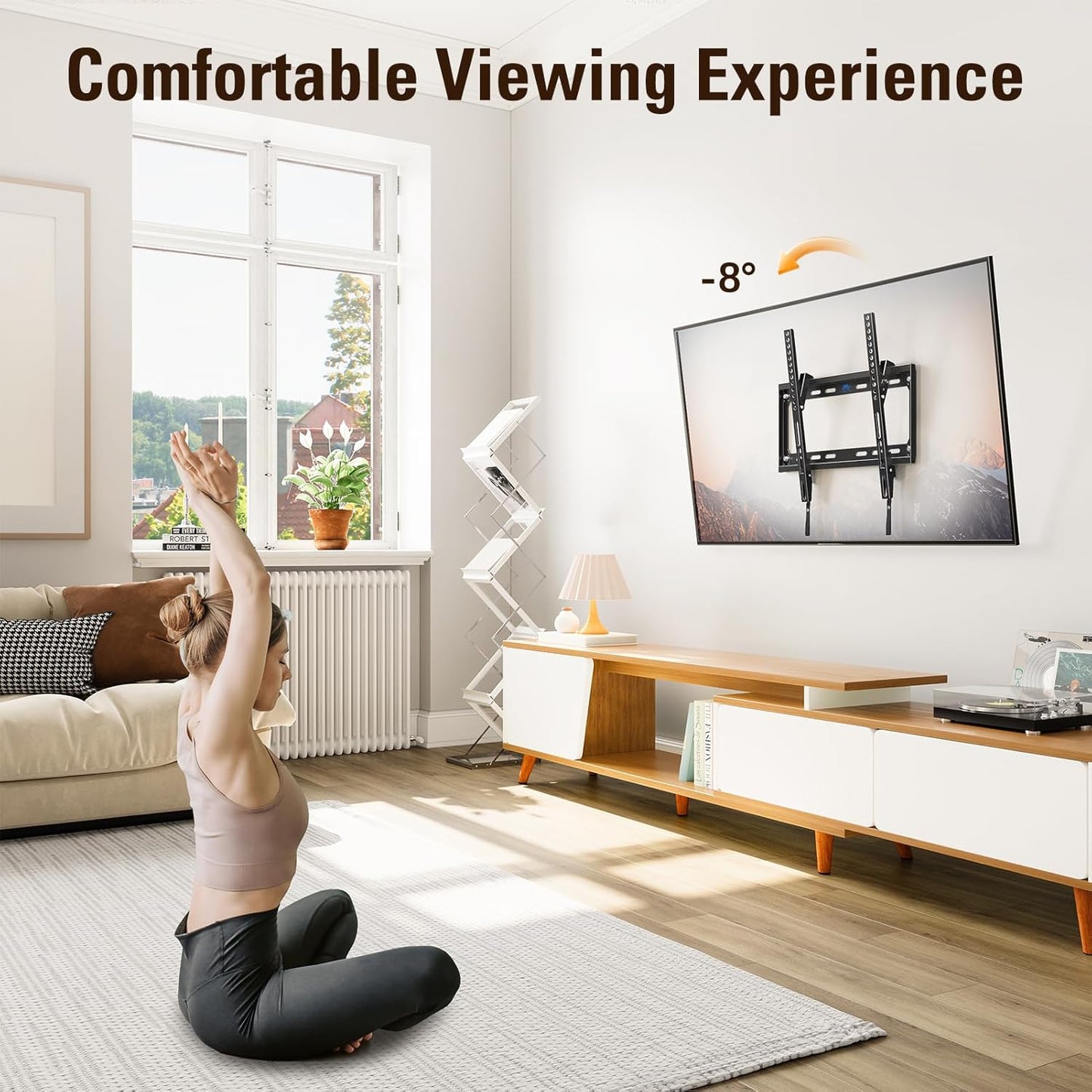 Mounting Dream TV Wall Mounts for Most 26-60" LED, LCD, OLED, Plasma Flat Screen TVs, Tilting TV Mount Low Profile up to VESA 400 x 400mm and 88 LBS Loading MD2268-MK