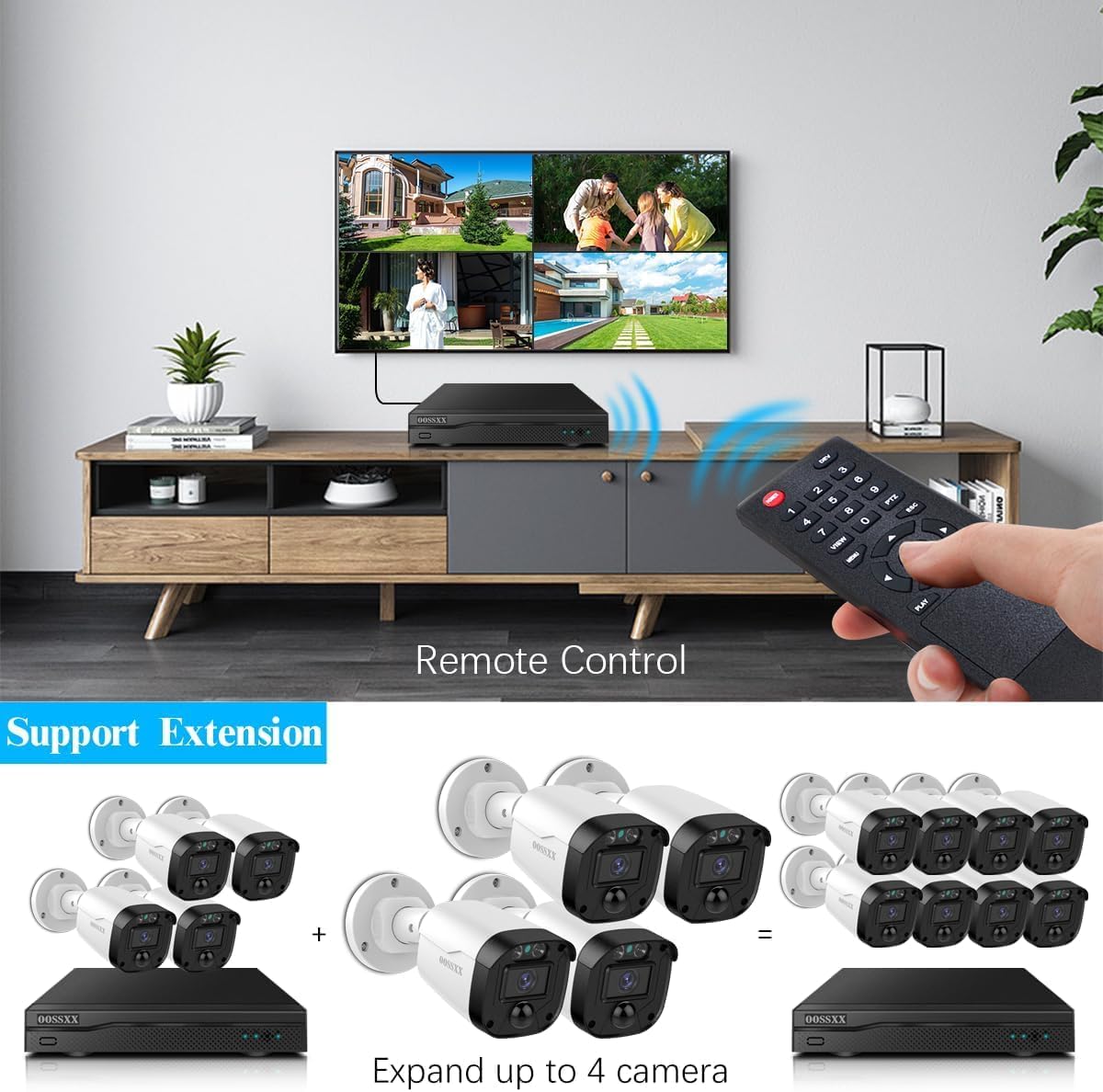 (Full HD 5MP Definition) Outdoor Wired Security Camera System Surveillance Cameras CCTV Camera for Home Security System DVR Systems