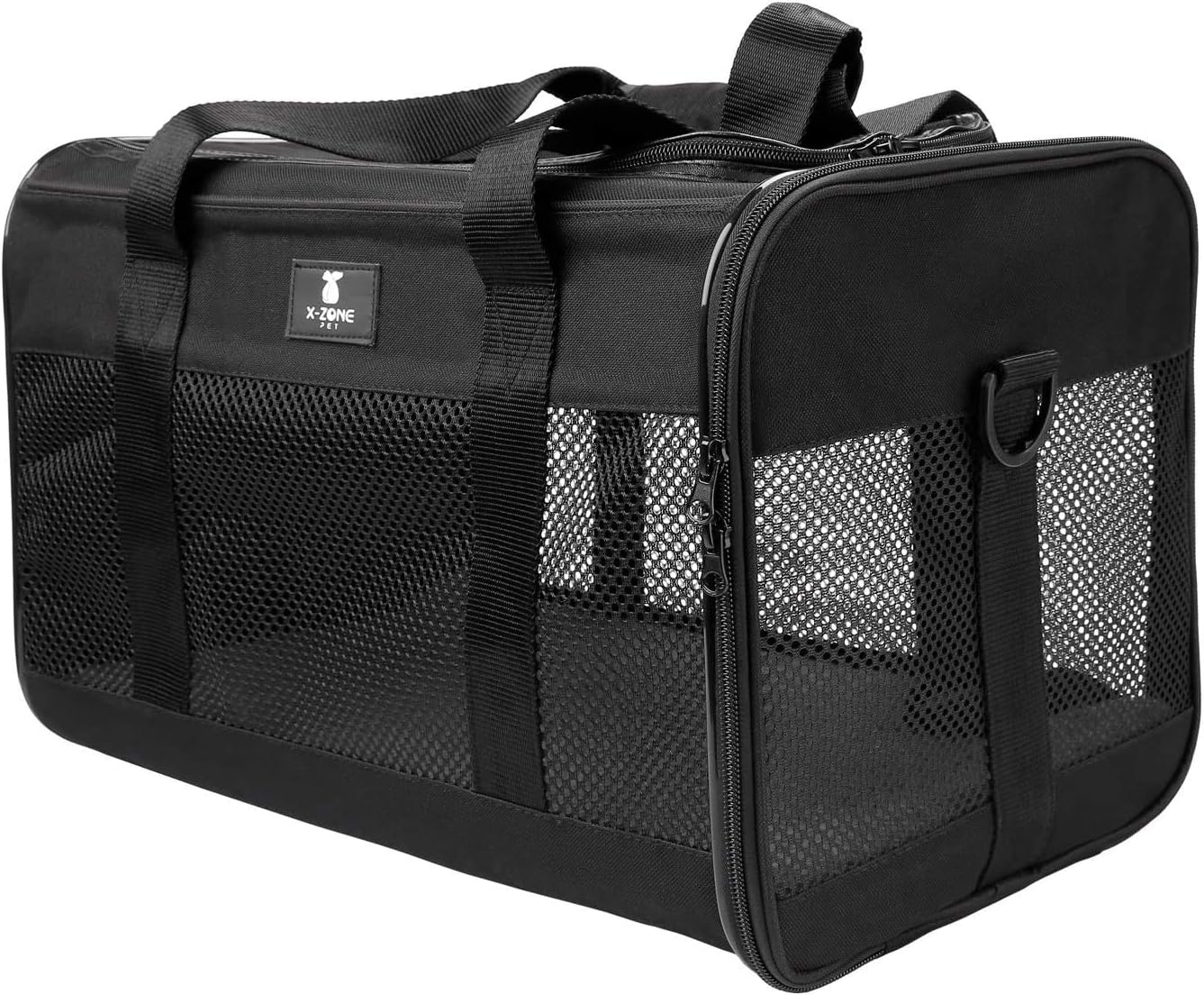 X-ZONE PET Cat Carrier Dog Carrier Pet Carrier for Small Medium Cats Dogs Puppies of 15 Lbs,Airline Approved Soft Sided Pet Travel Carrier,Dog Carriers for Small Dogs - Black Grey Purple Blue Brown