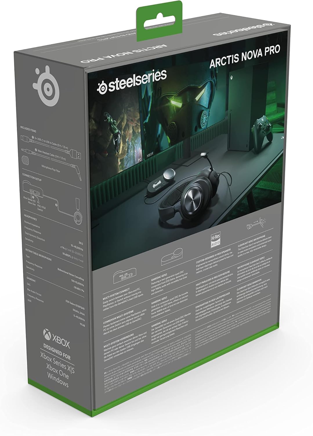 NEW SteelSeries Arctis Nova Pro Wireless Multi-System Gaming Headset - Premium Hi-Fi Drivers - Active Noise Cancellation - Infinity Power System - ClearCast Gen 2 Mic - PC, PS5/PS4, Switch, Mobile