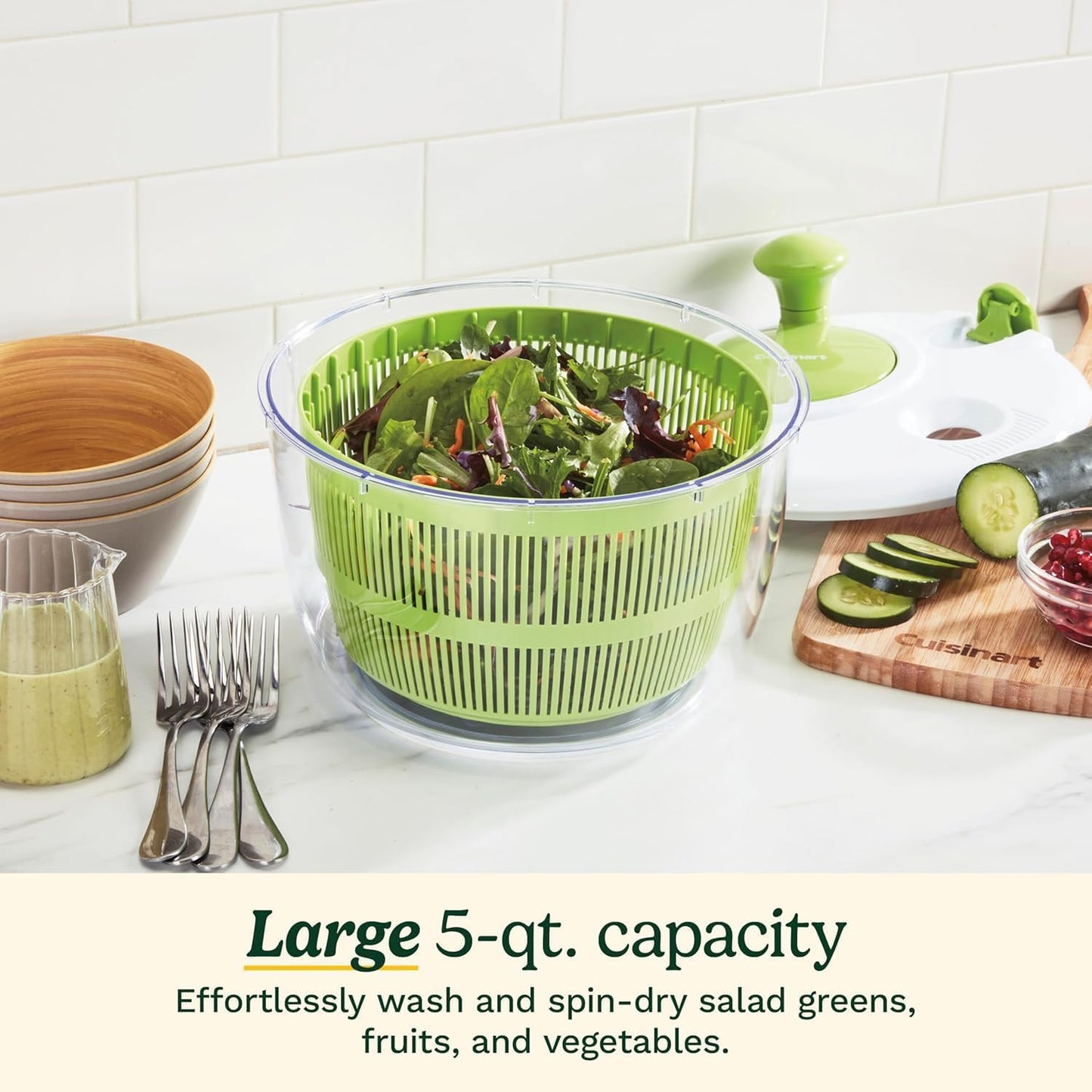 Cuisinart Salad Spinner with Easy-to-Spin Knob (CTG-00-SASC)