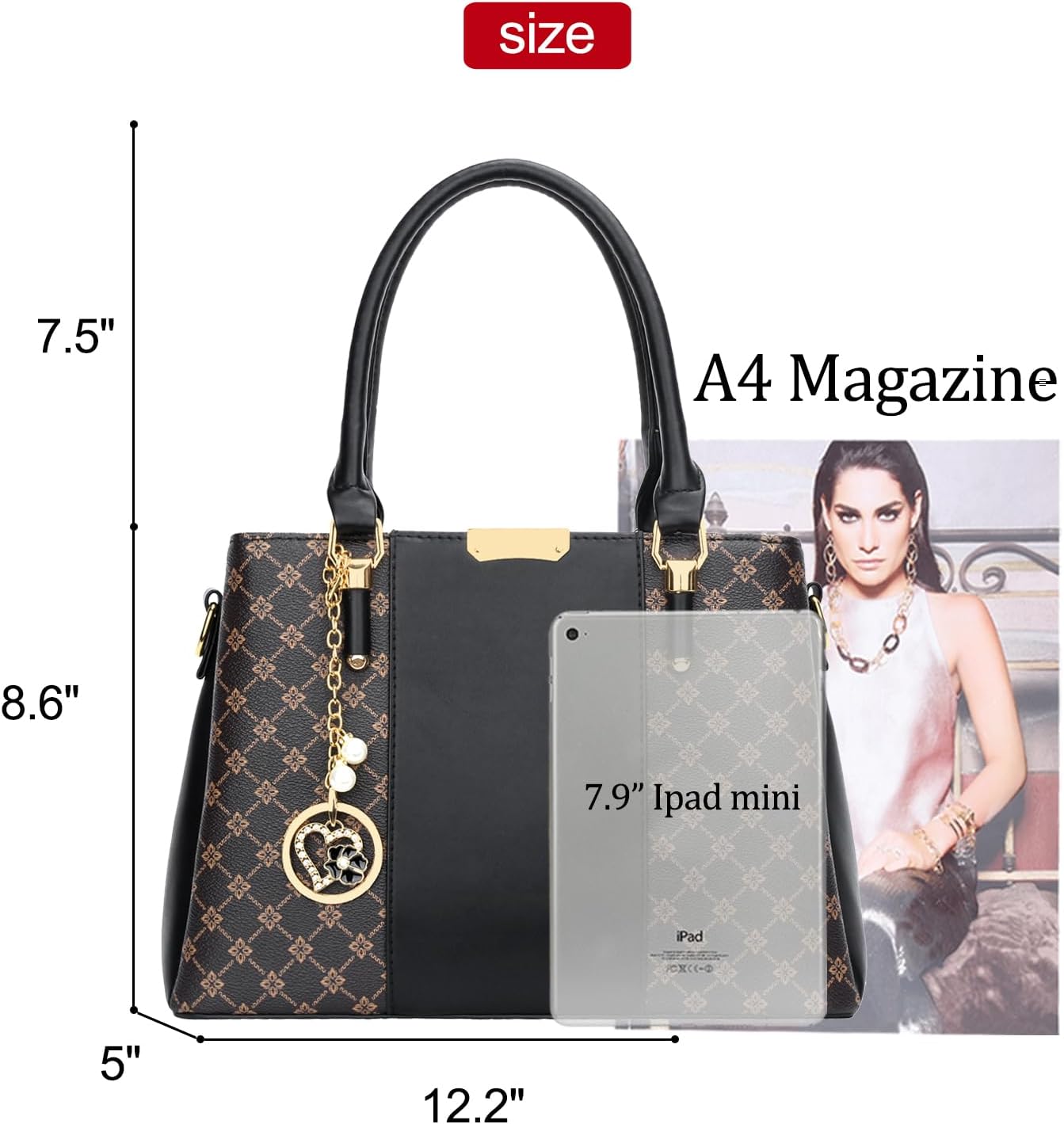 KKXIU Trendy Tote Bag for Women Lightweight Oxford Big Capacity Shoulder Purses and Handbags