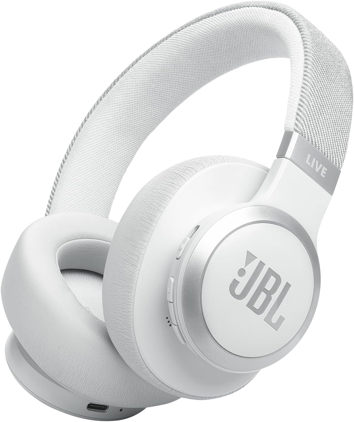 JBL Live 770NC - Wireless Over-Ear Headphones with True Adaptive Noise Cancelling with Smart Ambient, Up to 65 Hours of Battery Life, Comfort-fit Fabric Headband & Carrying Pouch (Black)