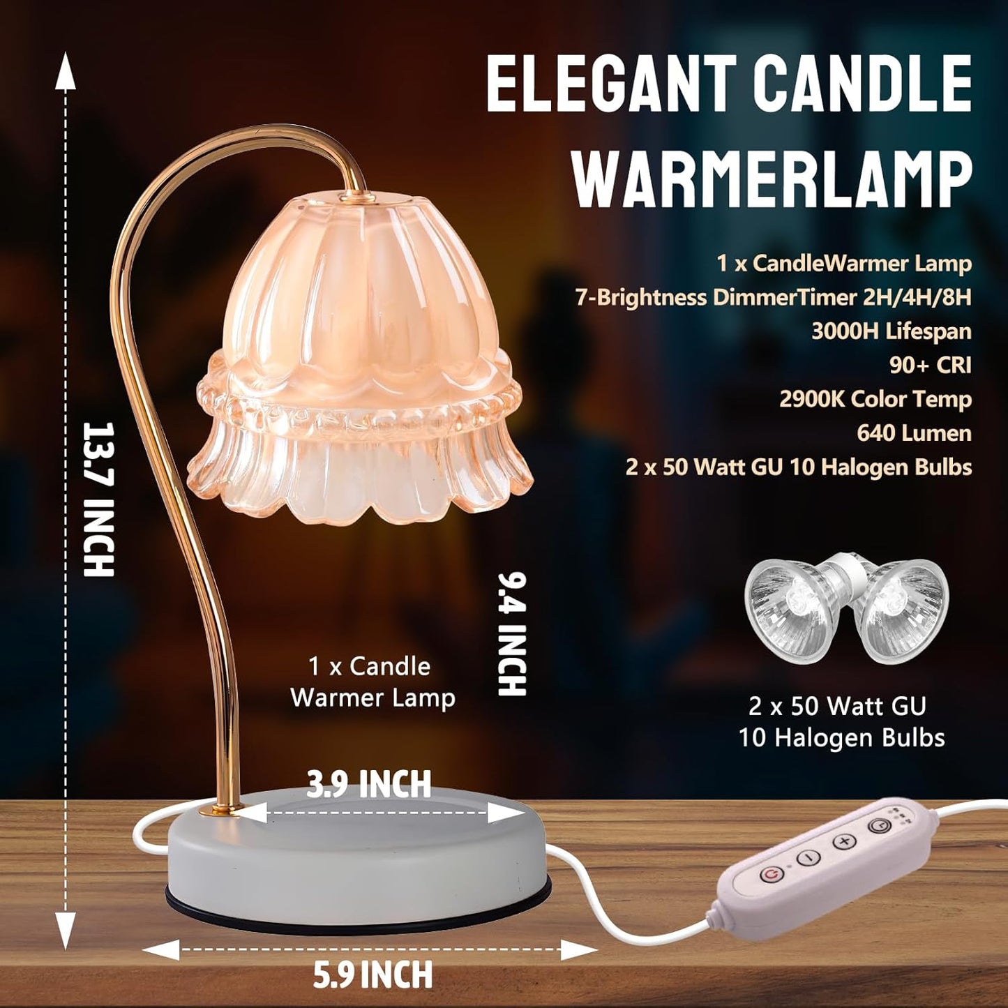 Purilite Select Candle Warmer Table Lamp