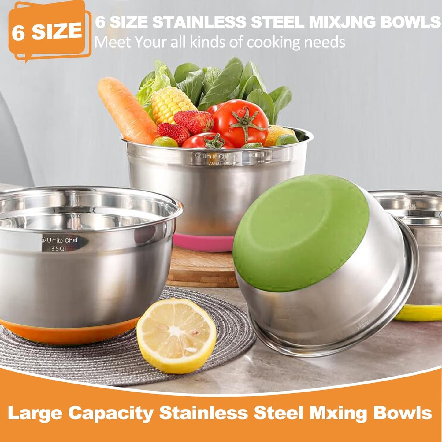 Purilite Select Stainless Steel Mixing Bowl Set