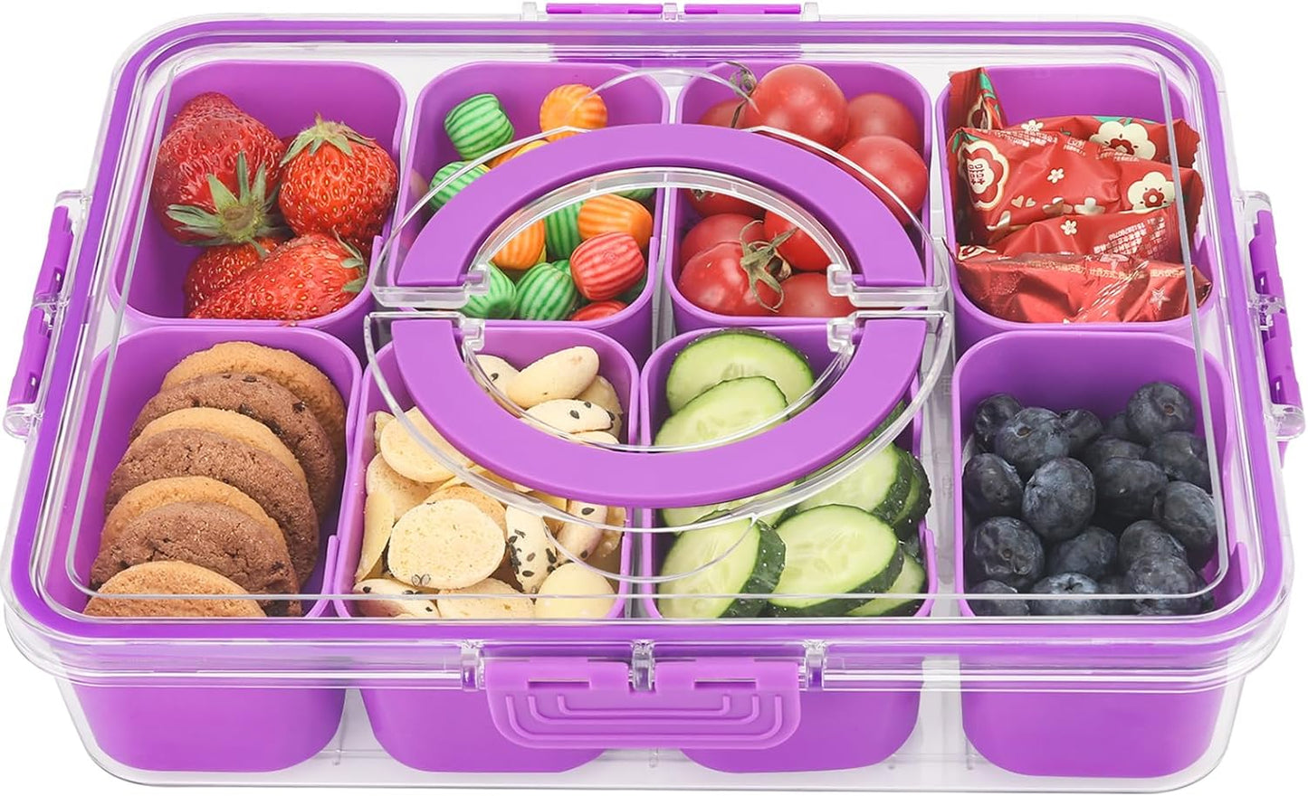 Purilite Select Clear Compartmentalized Snack Box
