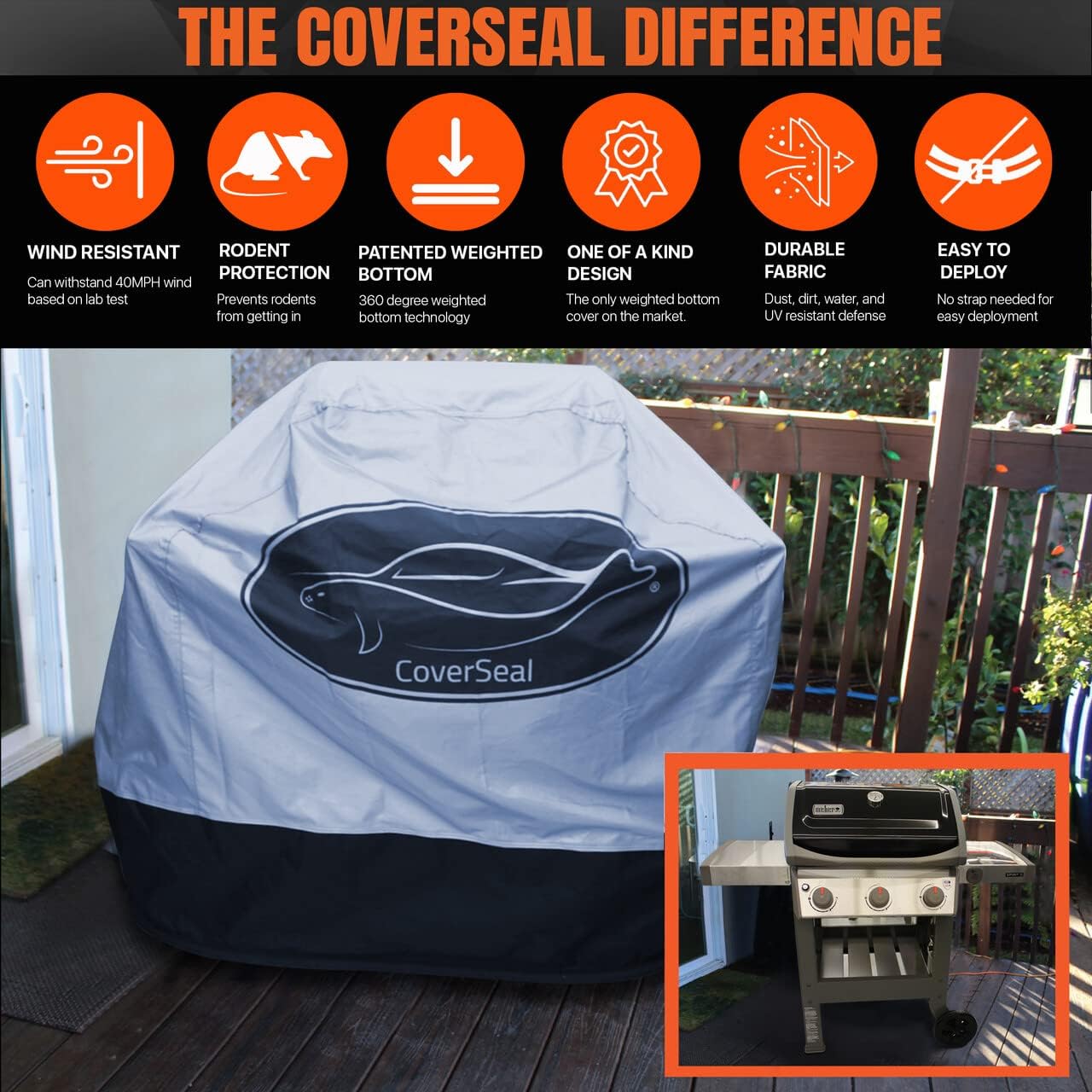 CoverSeal Mice Preventing Barbecue Cover (Small)