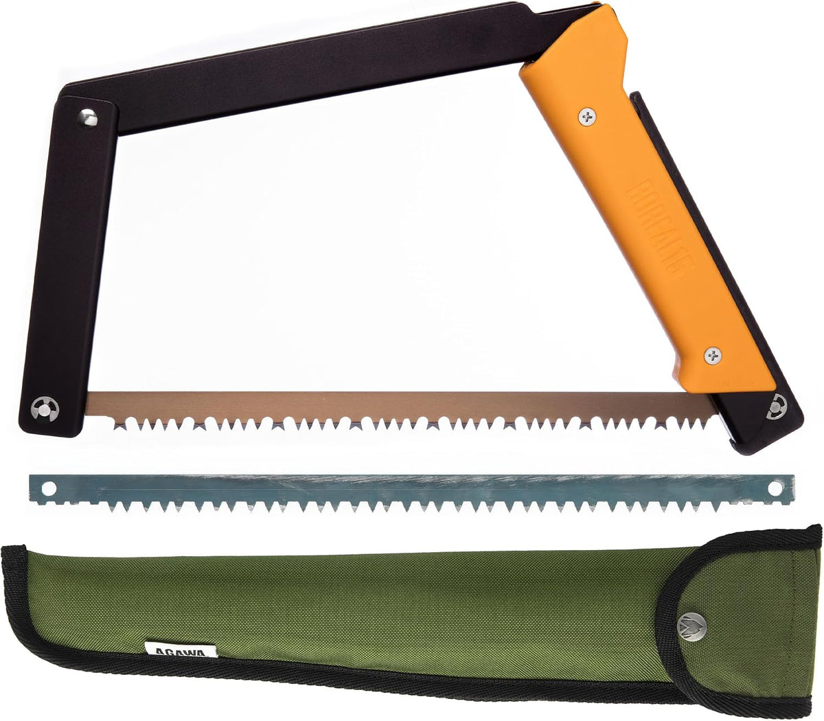AGAWA BOREAL21 Tripper Kit, 21" Folding Saw, Dual Blades, Nylon Case, Green
