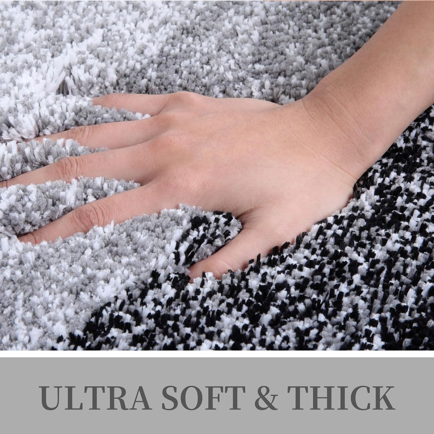 OLANLY Luxury Microfiber Bath Mat, Extra Soft and Absorbent Bathroom Mat, Non-Slip Plush Shaggy Bathroom Rug, Machine Wash Dry, Bath Rugs for Bathroom Floor, Tub and Shower, 16x24, Grey