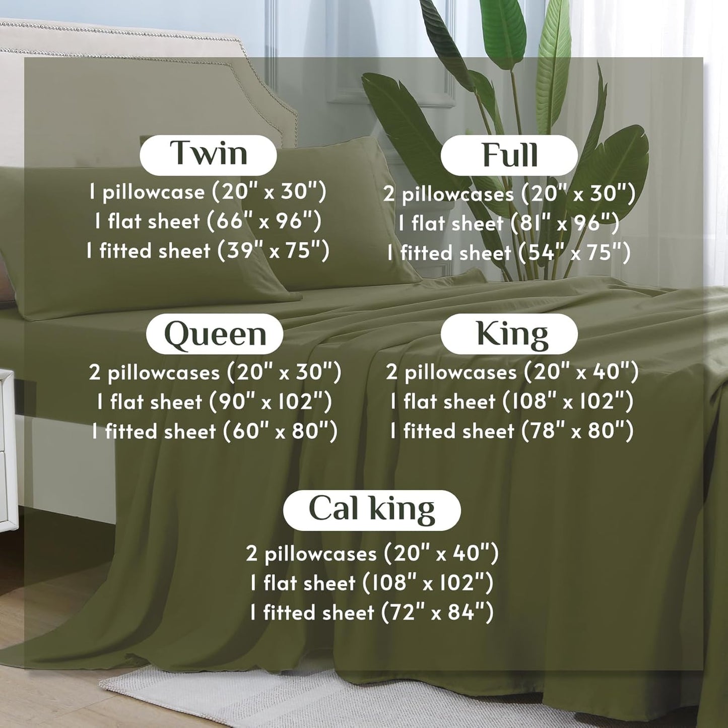 JOLLYVOGUE Queen Size Bed Sheet Set - 4 Piece Bed Sheets Set with Deep Pocket - Soft Breathable & Cooling - Resists Shrinkage & Fading Draps Queen - Easy Care (Dark Grey)