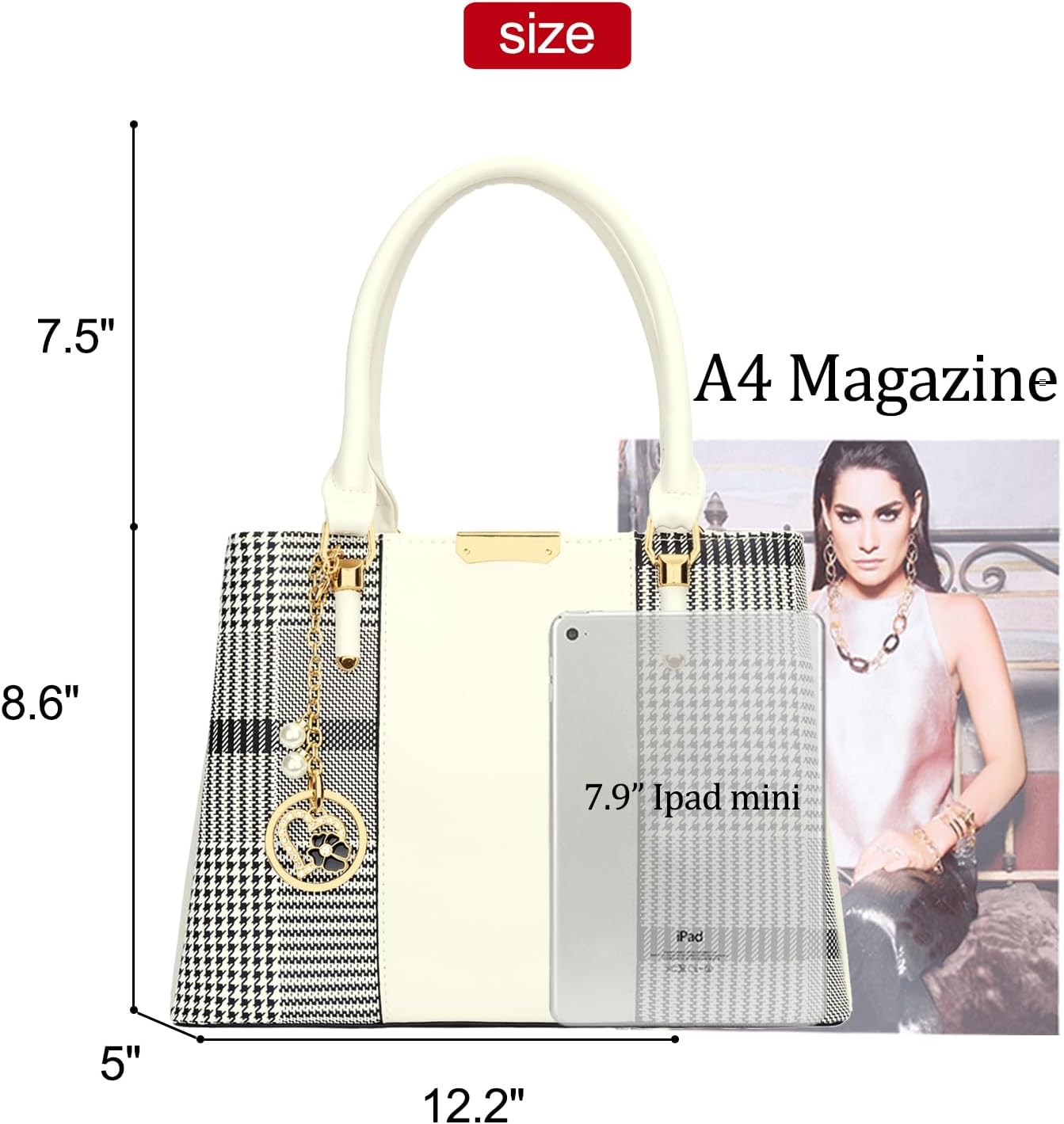 KKXIU Trendy Tote Bag for Women Lightweight Oxford Big Capacity Shoulder Purses and Handbags