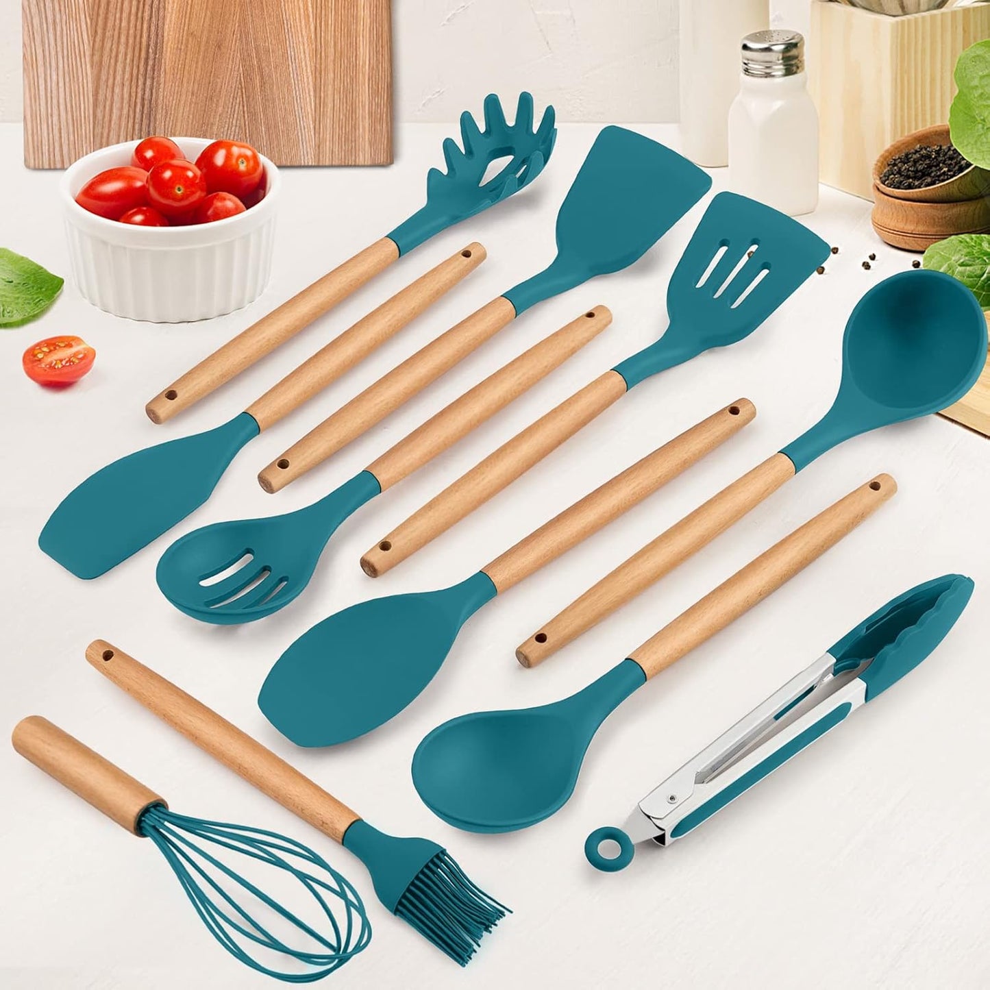 Purilite Select 6-Piece Silicone Cooking Utensil Set
