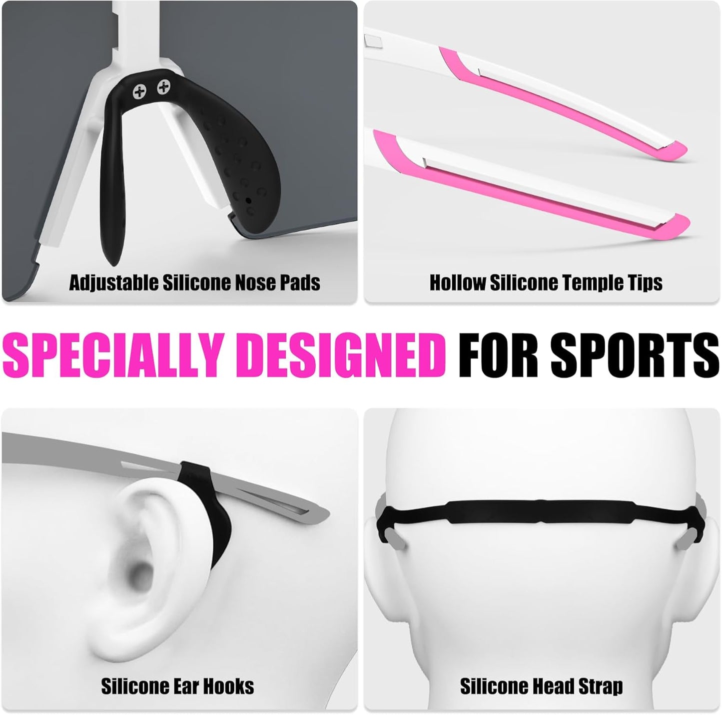 X-TIGER Polarized Cycling Glasses with 5 Interchangeable Lenses,MTB Biking Baseball Running Sports Sunglasses for Men Women