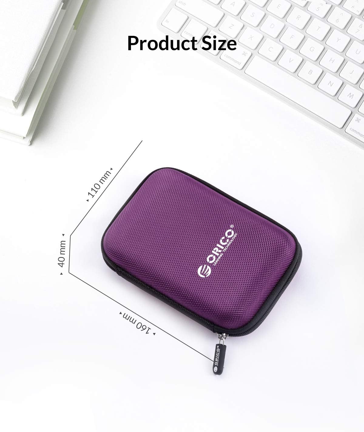 ORICO 5 Pack External Hard Drive Case 2.5 Inch Shockproof Hard Drive Bag Travel Electronics Organizer Carry Case for WD, Toshiba, Seagate, Samsung, Hitachi Hard Drive and Accessories like SD Card, USB Cable, Power Bank, Earphone, Black