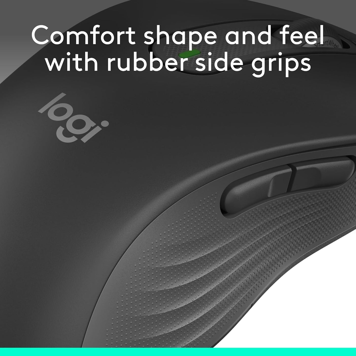 Logitech Signature M650 L Full Size Wireless Mouse - For Large Sized Hands, 2-Year Battery, Silent Clicks, Customizable Side Buttons, Bluetooth, for PC/Mac/Multi-Device/Chromebook - Black