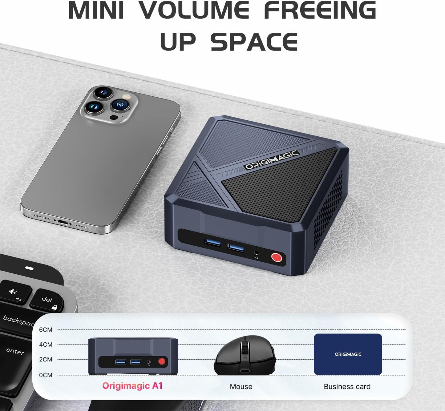 origimagic N2 Pro Mini PC, Ryzen 7 6800H Mini Computers (8C/16T, up to 4.7GHz), 32GB DDR5 RAM, 512GB PCle 4.0 NVME SSD, Radeon 680M, 8K UHD/USB4/USB3.2/USB2.0/WiFi 6E/BT 5.2