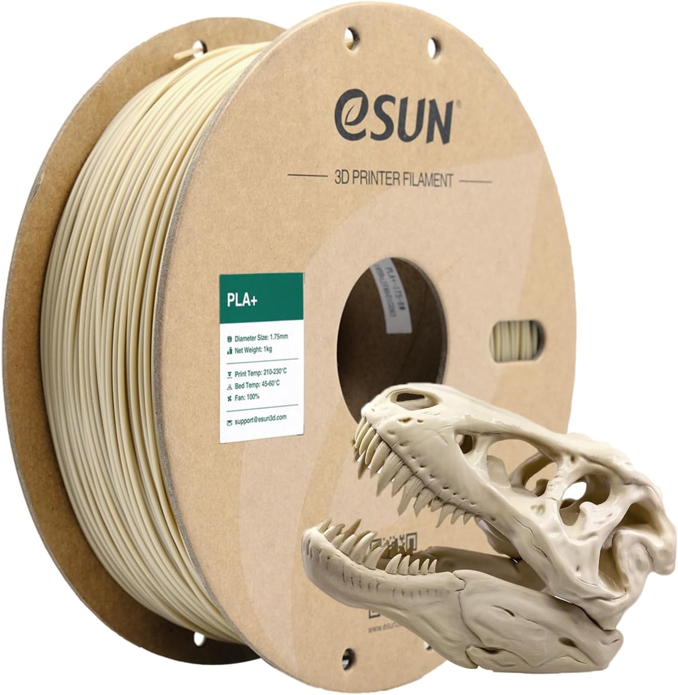 eSUN PLA Plus Filament 1.75mm, PLA Pro PLA+ 3D Printer Filament, Dimensional Accuracy +/- 0.03mm, 2.2 LBS (1KG) Spool 3D Printing Consumables for Most FDM 3D Printers, Black