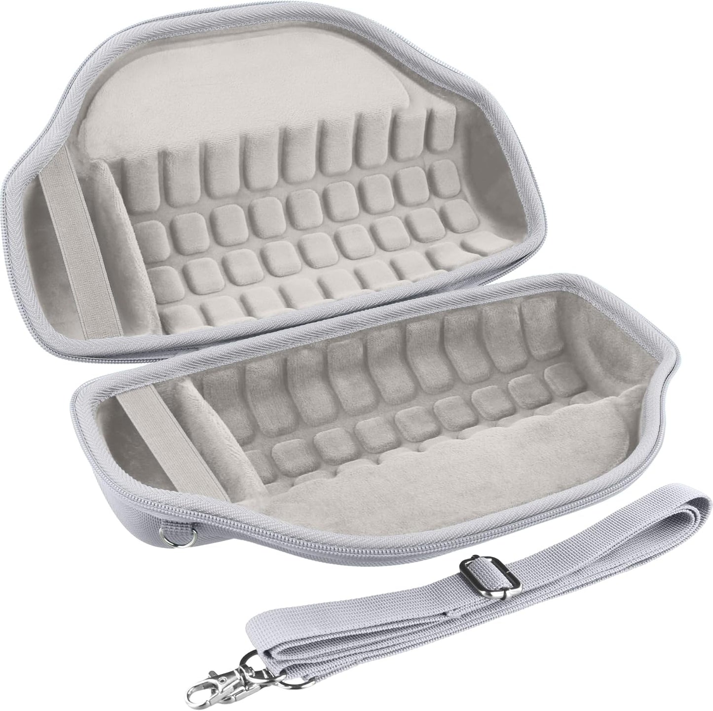 co2CREA Case for JBL Charge 6 Waterproof Portable Bluetooth Speaker, Hard Travel Case with Detachable Shoulder Strap (White Case)