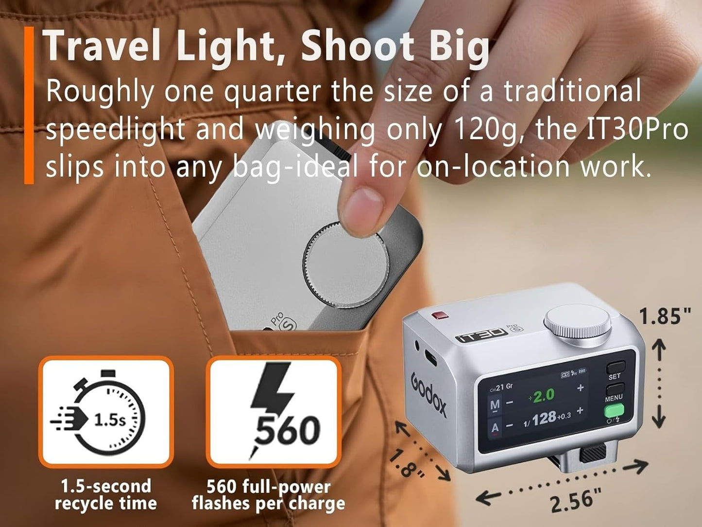 Godox iT30Pro S TTL Flash for Sony, Godox IT30 Pro S Camera Flash,iT30ProS 2.4G HSS 1/8000s, Full-Color Touchscreen,Compatible with a7IV a9III a7III a7CII a6000 a7C a7SIII ZV-E10 II a6500 (Black)