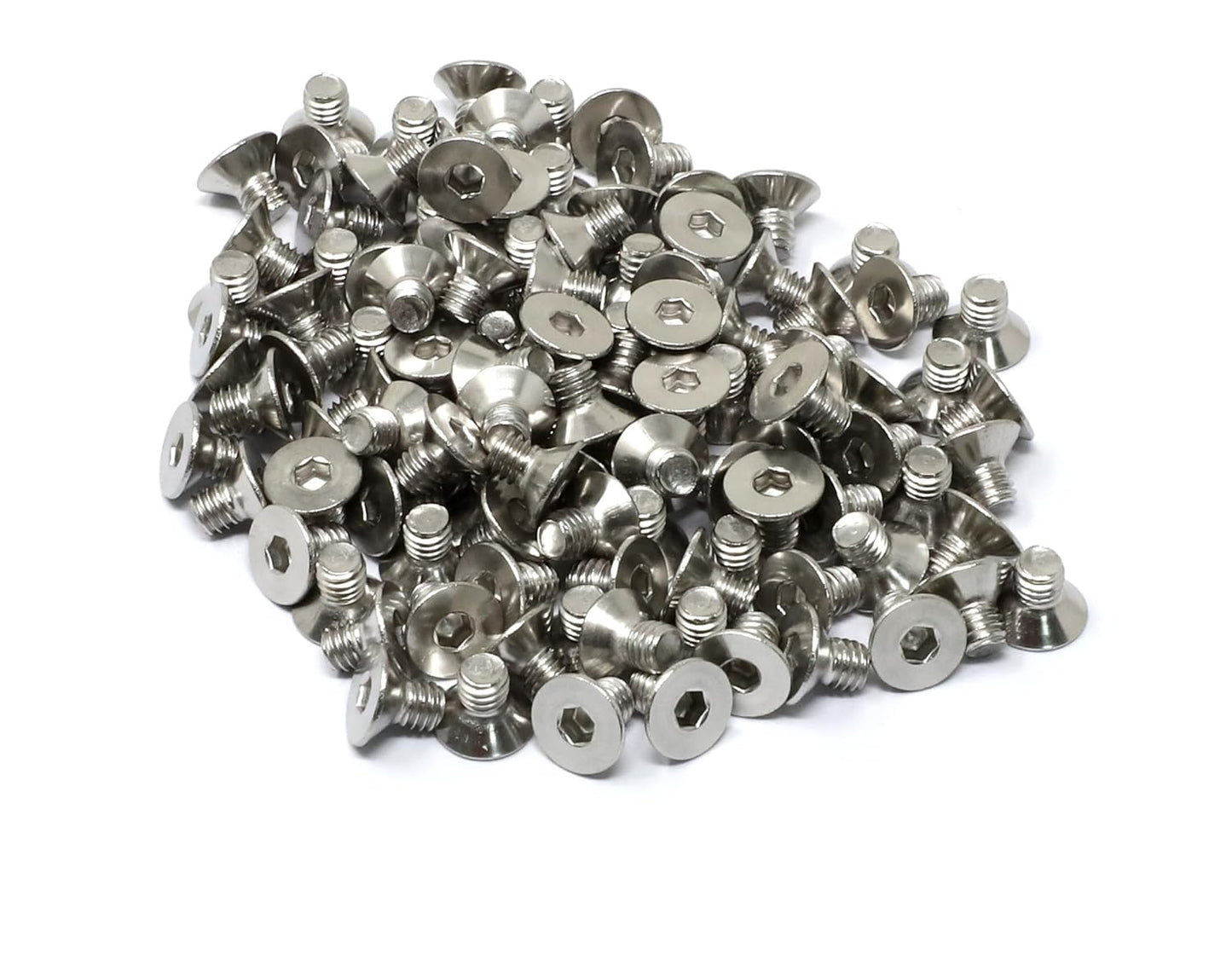iexcell 5 Pcs M8 x 80mm Thread Pitch 1.25 mm Stainless Steel 304 Hex Socket Flat Head Cap Screws Bolts Kit