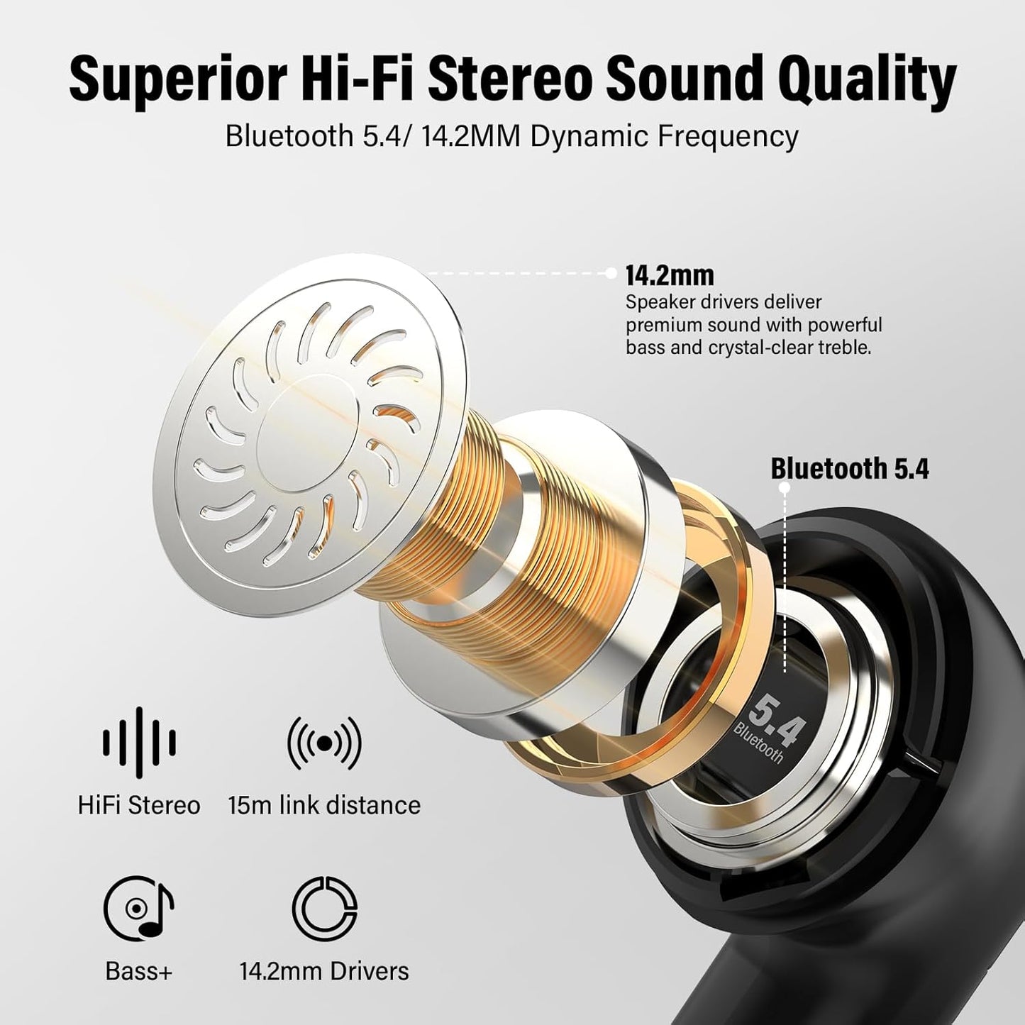 AI Translation Earbuds Real Time, 3-in-1 Language Translator Earbuds for 144 Languages & Accents Online Translation, 48H translate Earbuds with Bluetooth & APP for Travel/Business/Learning, Black