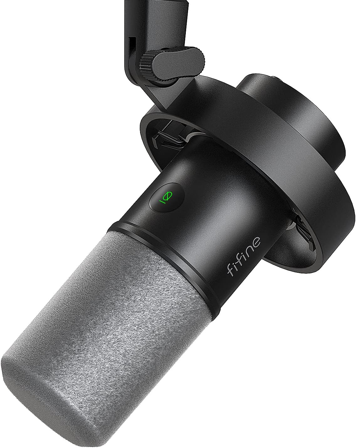 Fifine XLR/USB Podcast Microphone, PC Recording Dynamic Mic for Streaming, Studio, Vocal, Voice-Over, Instruments, Metal Cardioid Mic with Tap-to-Mute, Monitoring Headphone Jack, Gain Knob-K688