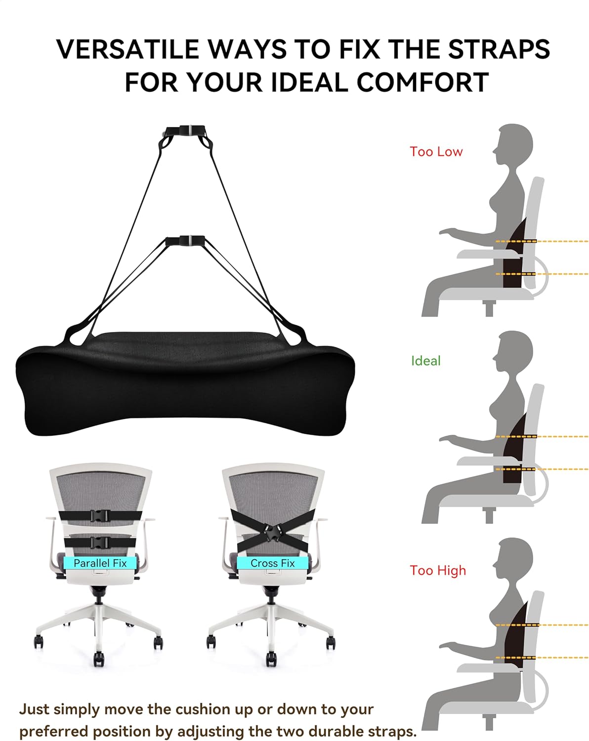 Purilite Select Ergonomic Lumbar Support Cushion