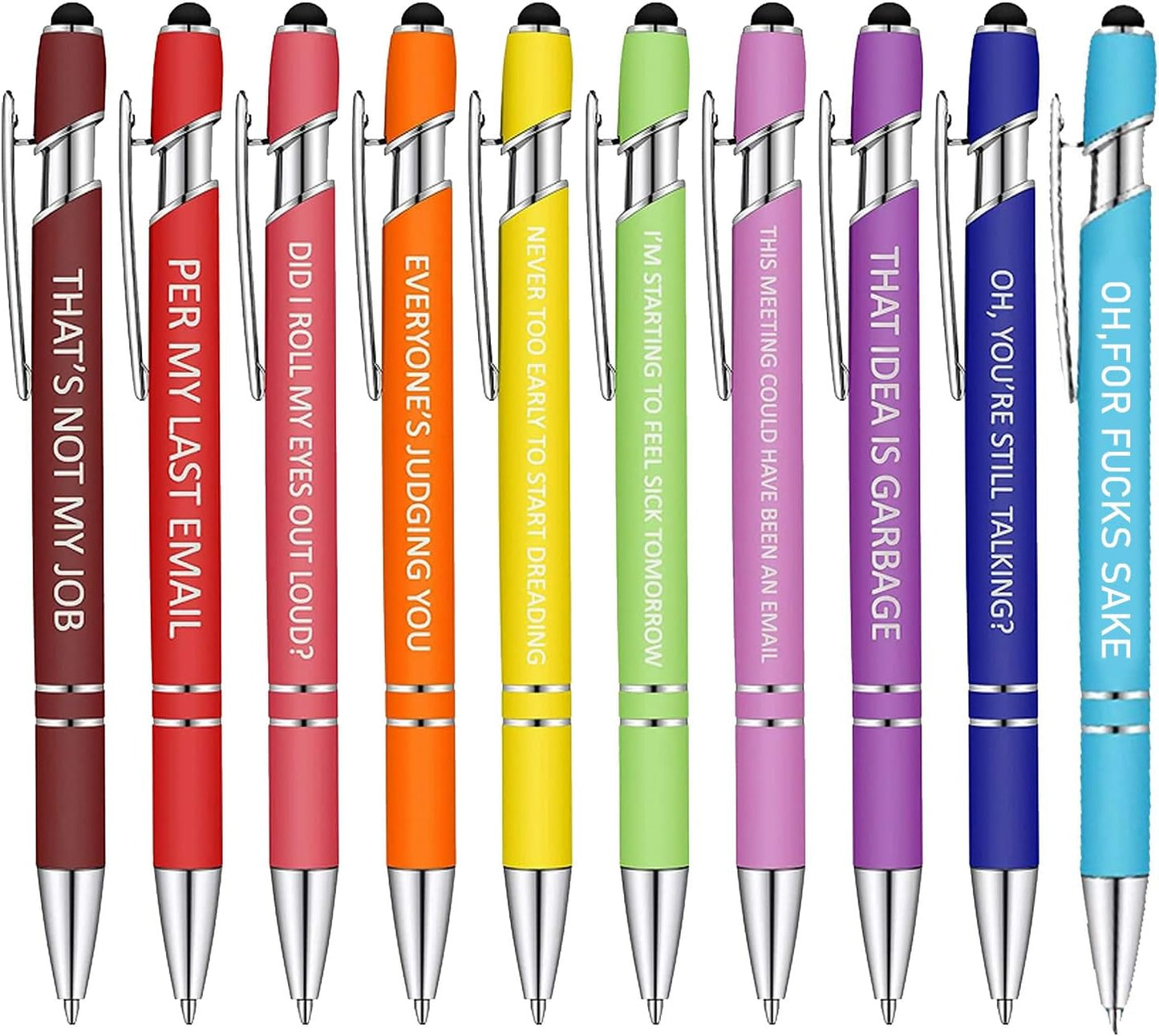Funny Pens Negative Sarcastic Hilarious Quotes Work Ballpoint Pens Sarcastic Ballpoint Pens for Adults Office Supplies for Coworker Women Men Work Colleague Favors