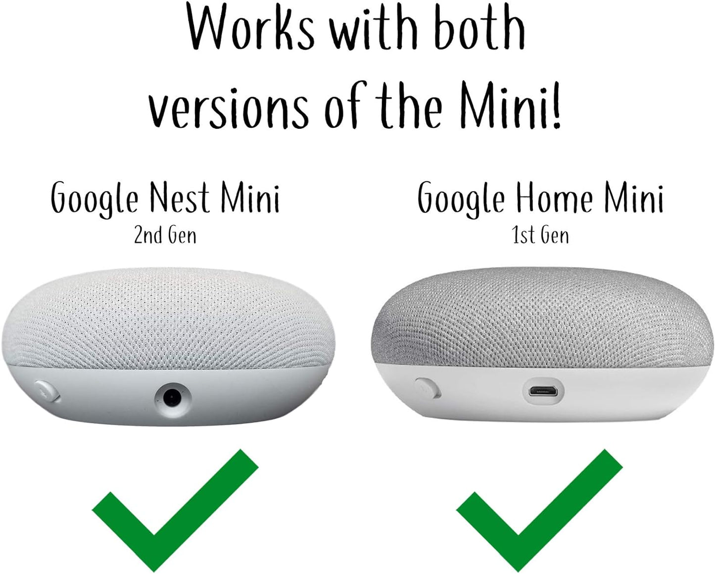 Mount Genie Google Home Mini Pedestal: Improves Sound Visibility and Appearance - Cleanest Mount Holder Stand for Google Mini - Designed in USA (Charcoal)