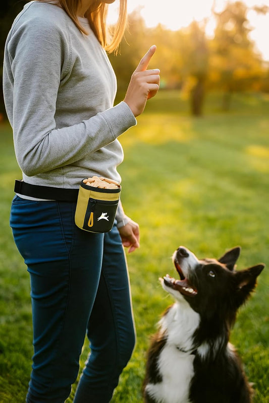 OllyDog Goodie Treat Bag, Dog Treat Pouch, Waist Belt Clip for Hands-Free Training, Magnetic Closure, Dog Training and Behavior Aids, Three Ways to Wear (Alchemy) - PuriLite