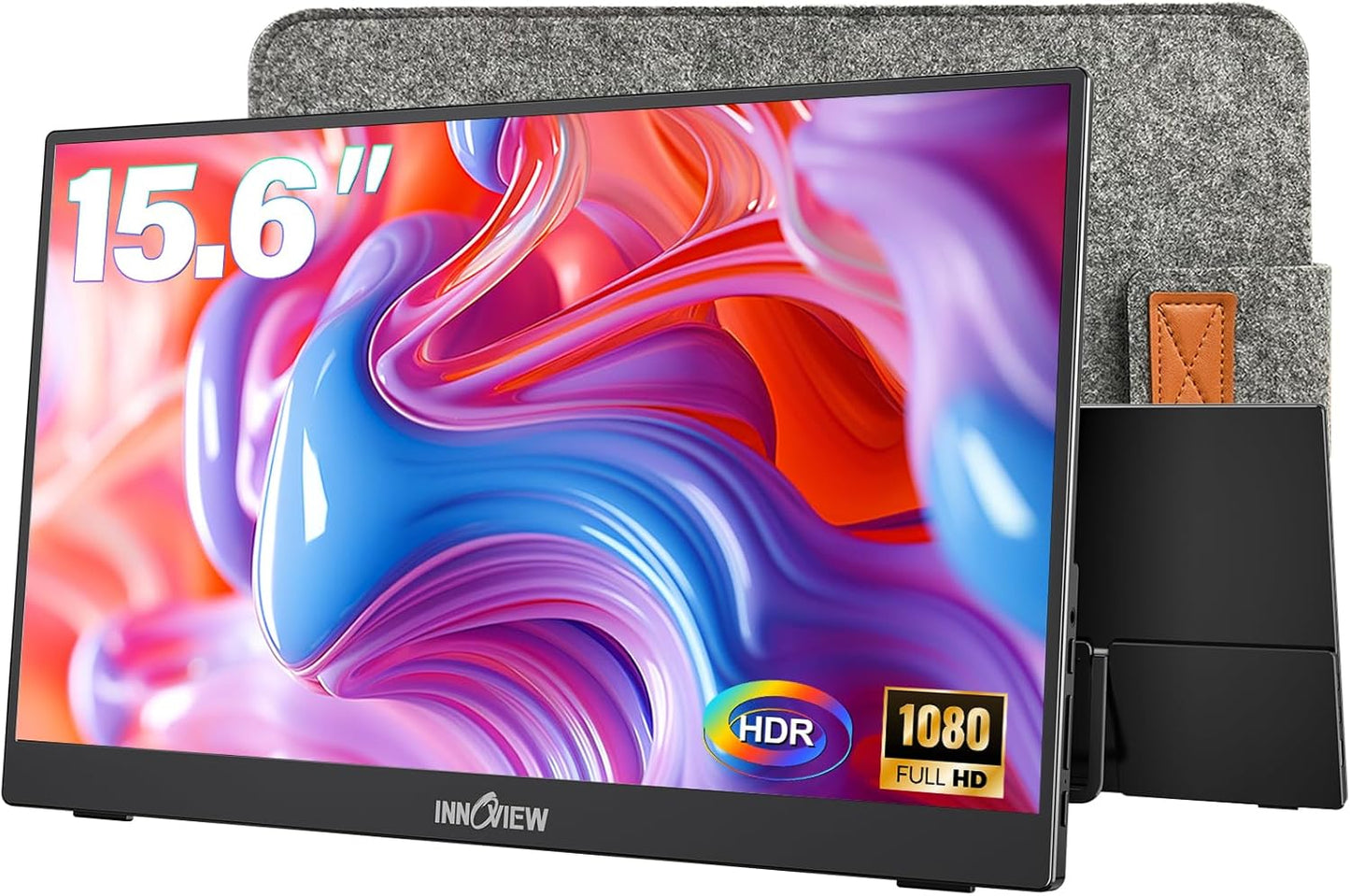 InnoView 4K OLED Portable Monitor, 14 Inch OLED Monitor for Laptop, 100% DCI-P3, 1MS with Speaker and Stand, USB-C HDMI High-end Screen for Laptop PC MAC Phone PS4 Xbox Switch
