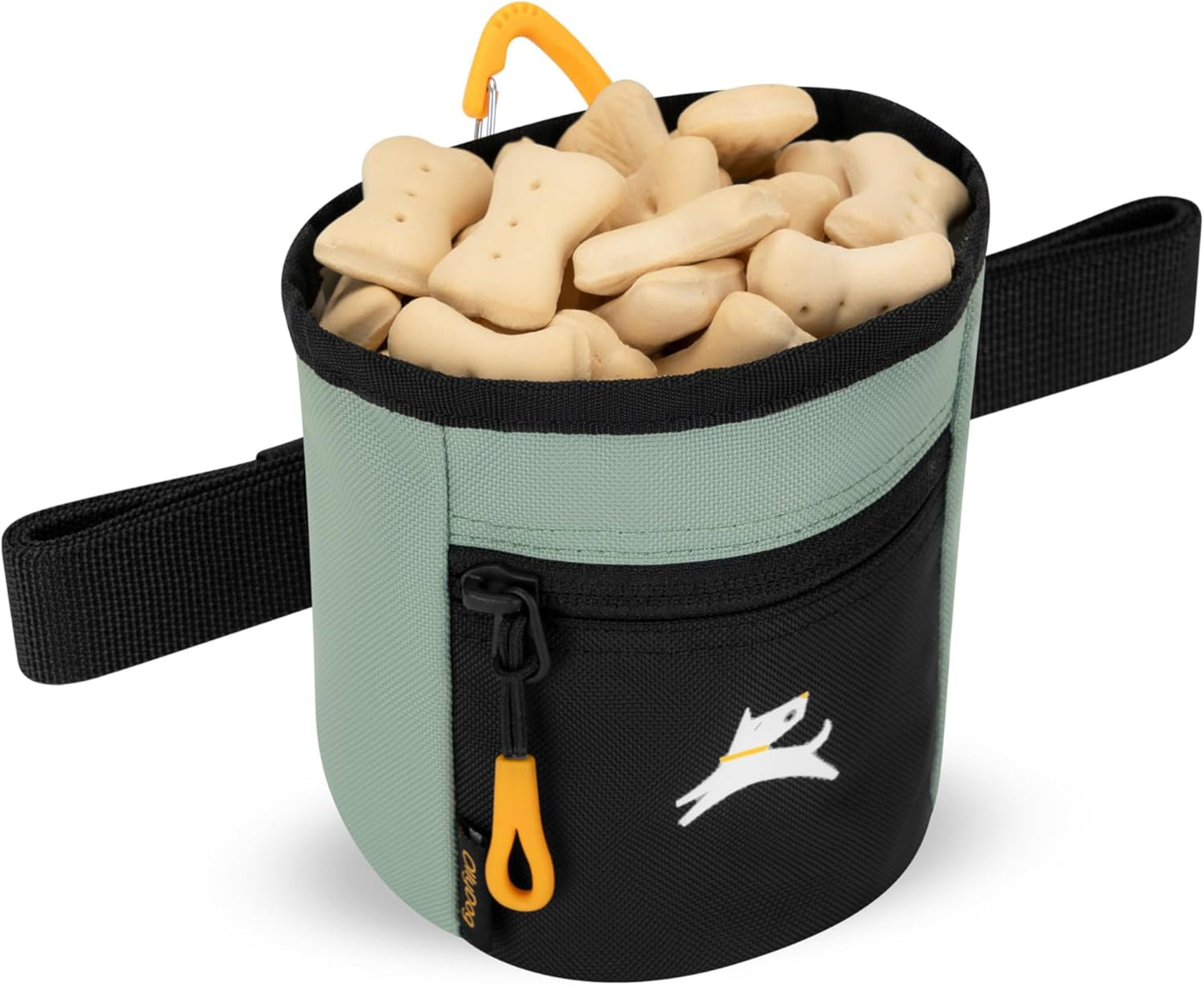 OllyDog Goodie Treat Bag, Dog Treat Pouch, Waist Belt Clip for Hands-Free Training, Magnetic Closure, Dog Training and Behavior Aids, Three Ways to Wear (Wet Weather)