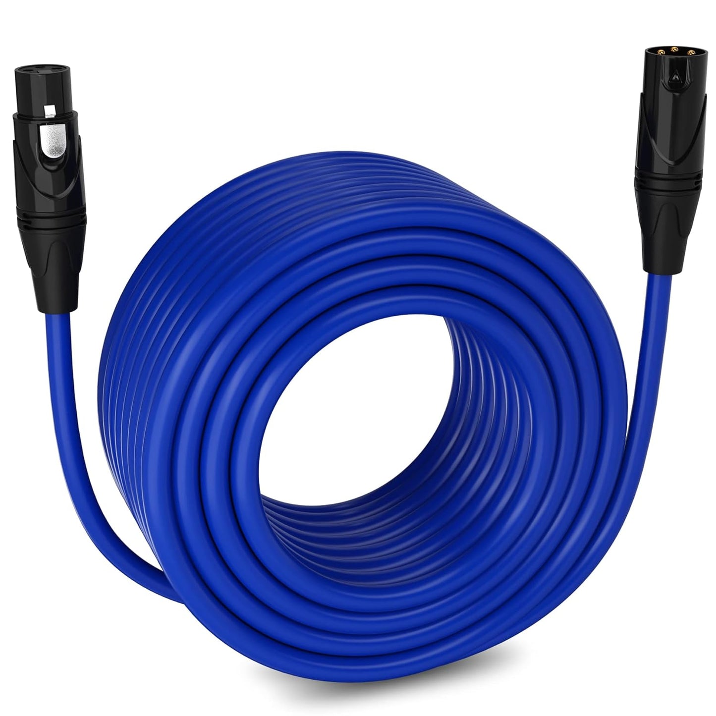 LyxPro 6 Feet XLR Microphone Cable Balanced Male to Female 3 Pin Mic Cord for Powered Speakers Audio Interface Professional Pro Audio Performance and Recording Devices - Blue