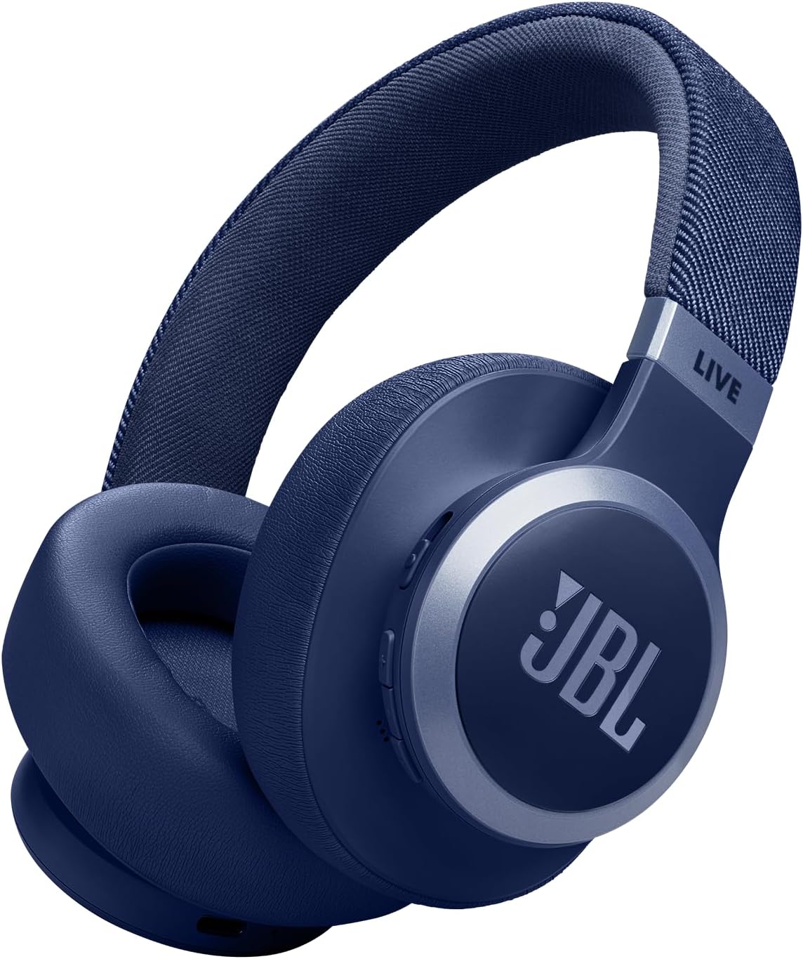 JBL Live 770NC - Wireless Over-Ear Headphones with True Adaptive Noise Cancelling with Smart Ambient, Up to 65 Hours of Battery Life, Comfort-fit Fabric Headband & Carrying Pouch (Black)