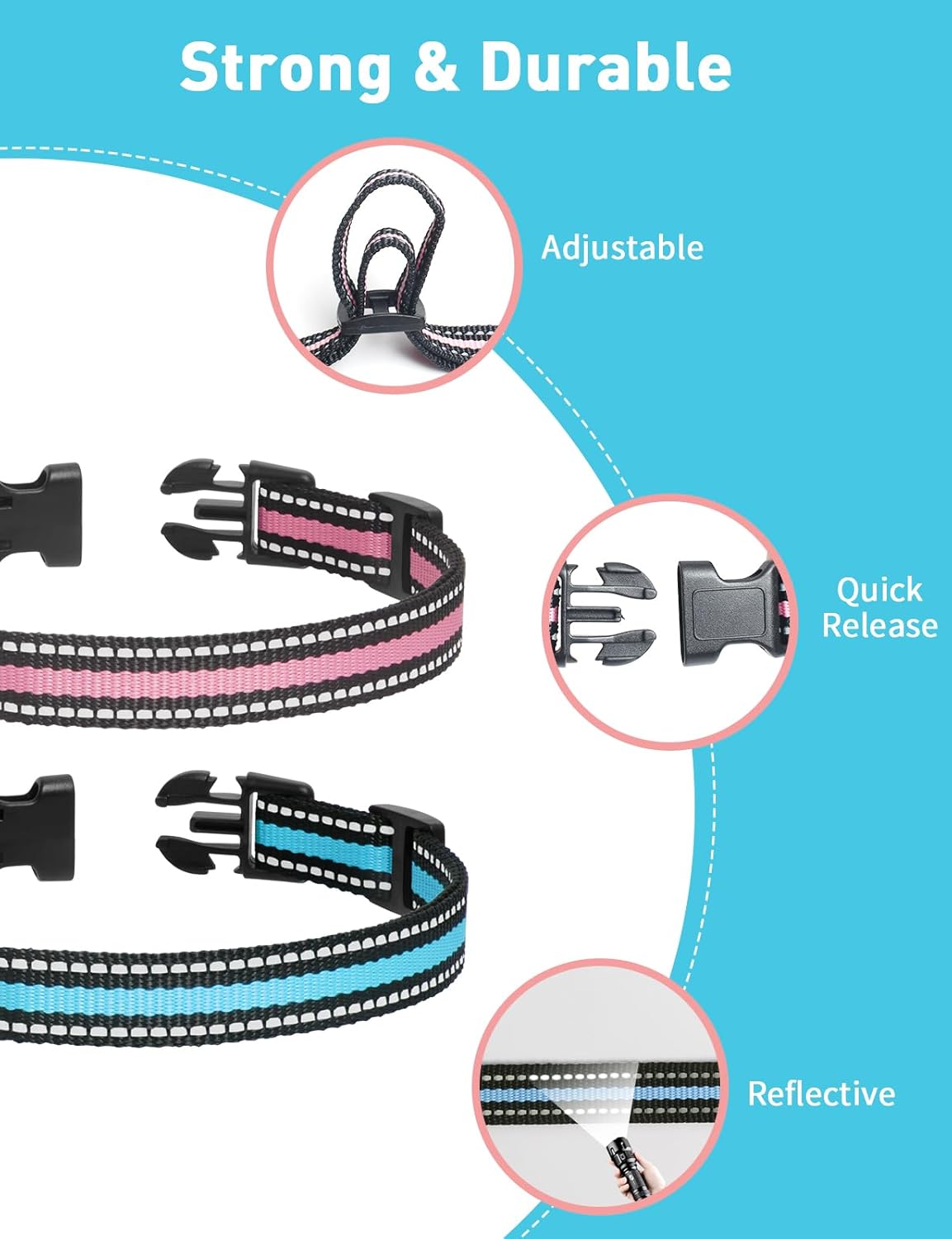 DOGLinsen 2-in-1 Bark and Shock Collar for Dogs, Smart Anti Barking Dog Training Collar with 5 Adjustable Sensitivity, Automatic Bark Collar with Remote, Vibration, Beep, Shock and Automatic