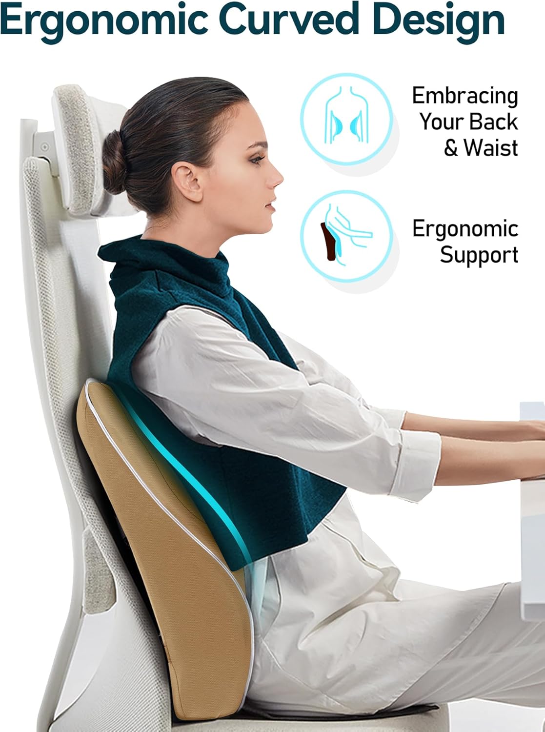 Purilite Select Ergonomic Lumbar Support Cushion