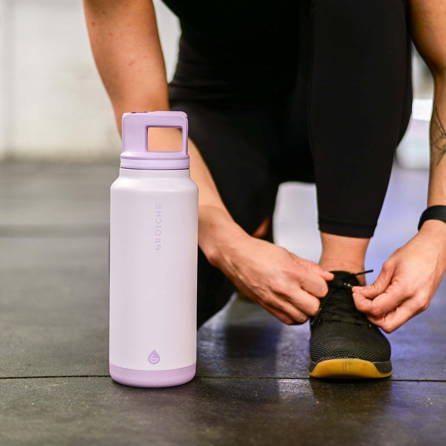 GROSCHE Alpine Flip 'N Sip 16oz Insulated Water Bottle - Stainless Steel, Leakproof Flask with Straw - Perfect for Gym, Travel, Sports & Outdoor Use, Canadian Brand! - 16 fl. oz, Scuba Blue