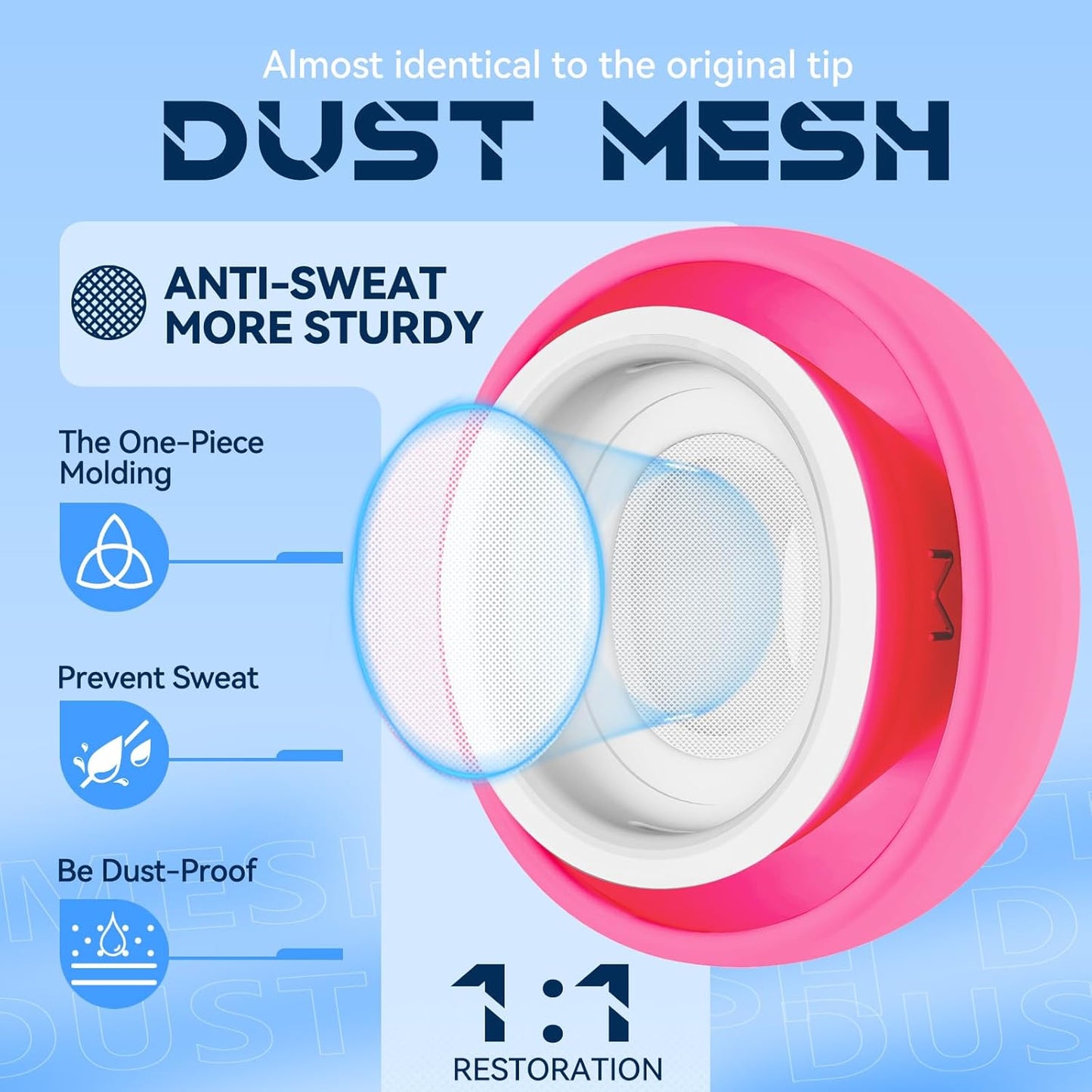 4 Pairs Replacement Ear Tips for AirPods Pro 2nd/1st Generation with Portable Storage Box & Cleaner Pen,Noise Reduction Holewith & Built-in dust Guard Screen,Silicone Ear Tips for AirPods Pro (White)