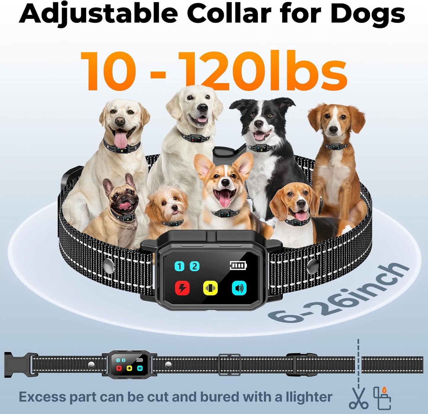 2 Dogs Shock Collar with Remote- 3300ft Range Dog Training Collar for Small Medium Large Breed, 3 Modes (Beep, Vibration, Safe Shock), Rechargeable IPX7 Waterproof E-Collar for Dogs