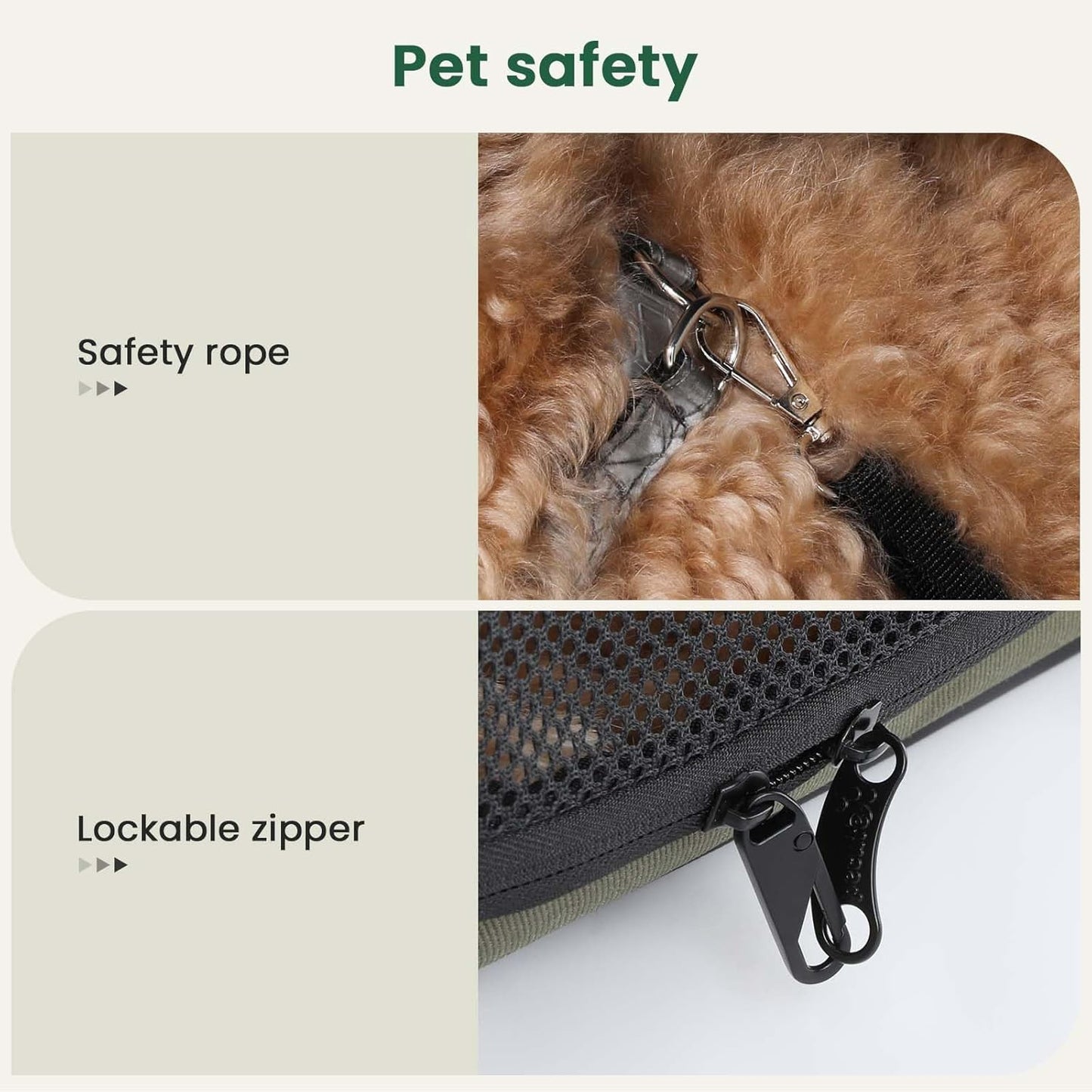 Pecute Collapsible Dog Crate for Pets<15kg, Pet Carrier Stable and Light Weight, Soft Dog Crate with Breathable Windows, Portable Dog Carrier with Curtain 61×45×52 cm (Green)