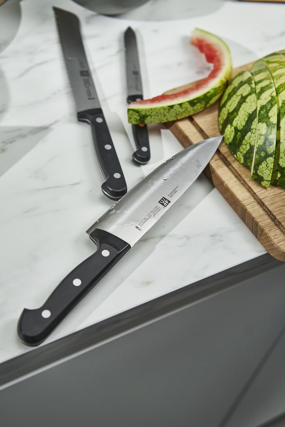 ZWILLING Twin Chef 9Piece Knife Block Set - Corrosion Resistant, Ice-Hardened Ultra Sharp Blades Graphite-Grey, Professional Knife Set, Durable, Dishwasher Safe