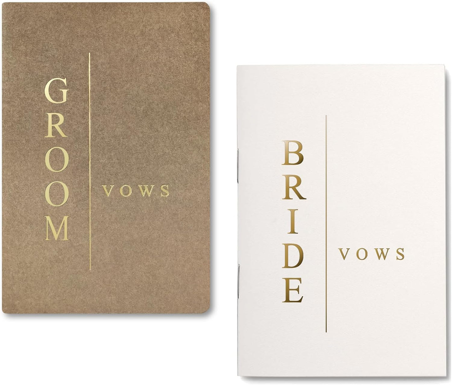 GroomBrideGifts Wedding Vow Book for His and Hers, Soft Touch, Perfectly Sized Bride and Groom Vow Books, Wedding Essentials, Wedding Registry Ideas, His and Hers Gifts