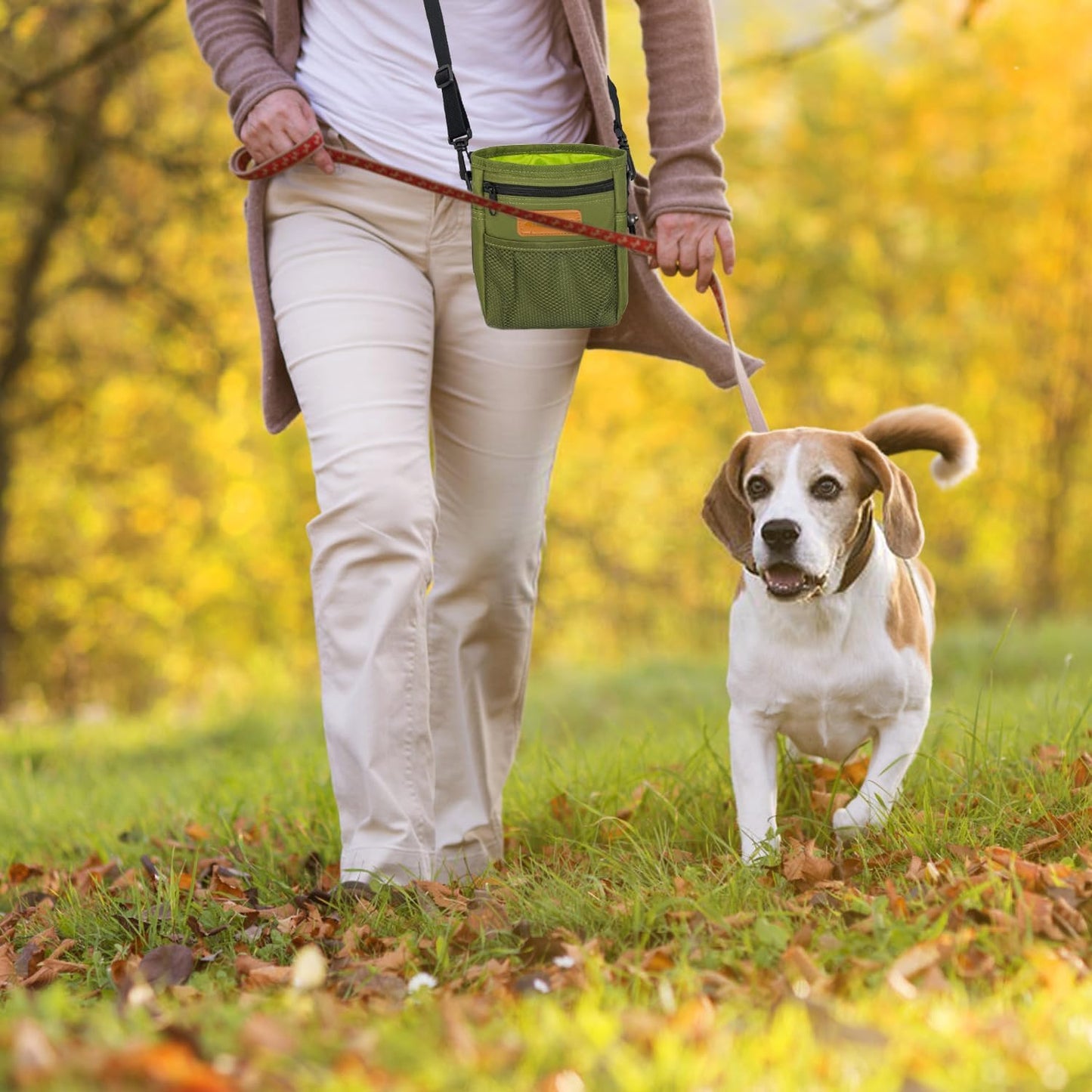 TRIPOLACO Dog Treat Pouch, Large Treat Pouches for Pet Training with Multiple Pockets, Built-in Poop Bag Dispenser & Phone Holder, 3 Wear Styles, Ideal Dog Treat Bag for Training & Walks