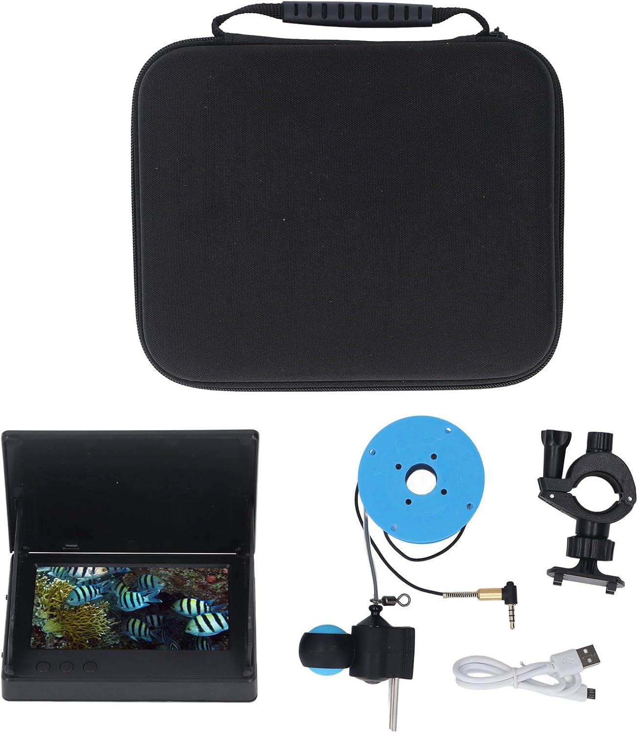 Underwater Fishing Camera, Portable Fish Finder Camera with 4.3inch Display, 220° Wide Angle, Ice Fishing Camera for Lake Sea Boat Kayak Fishing