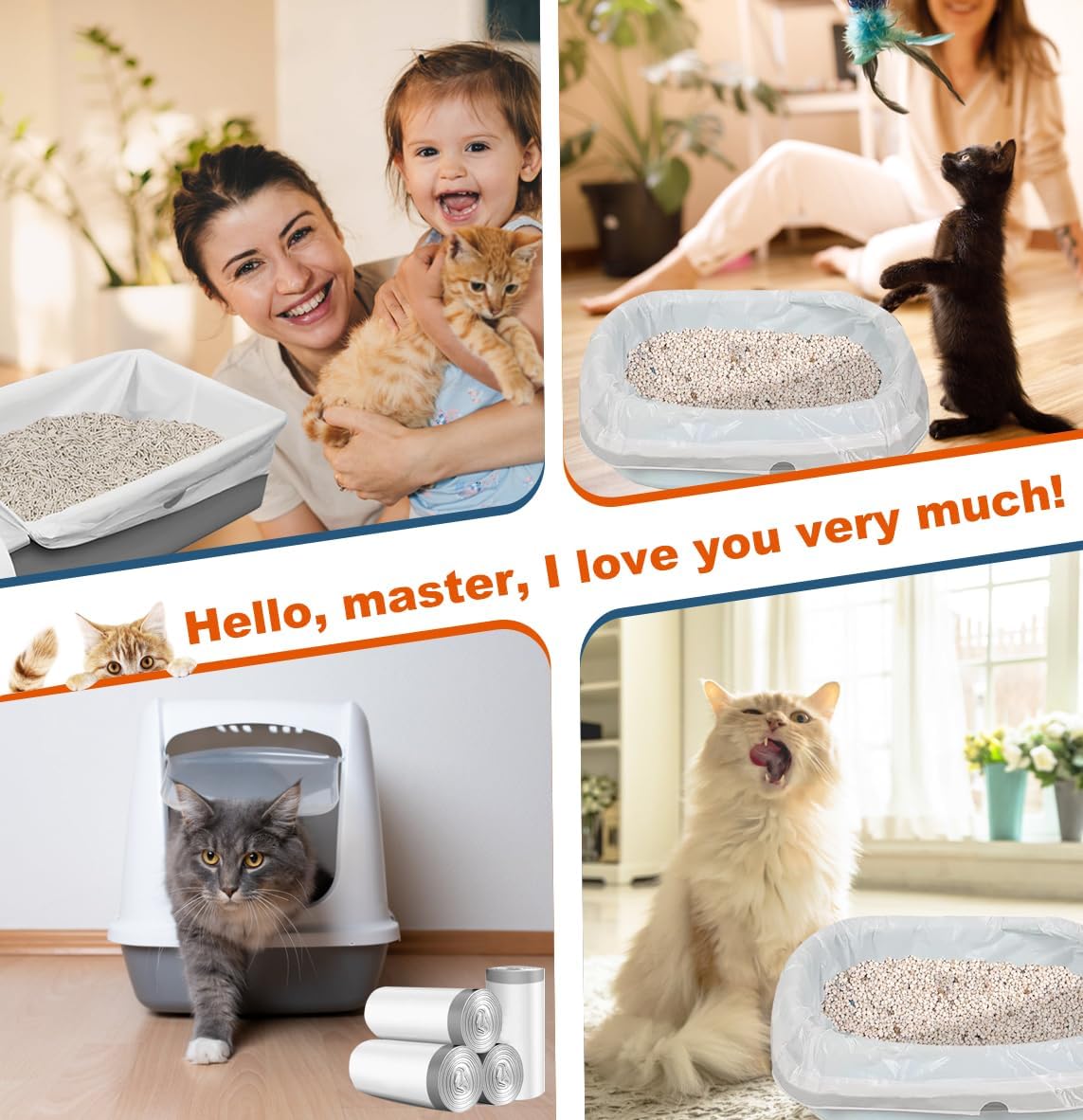 Niserelesa 160 Count Cat Litter Box Liners with Drawstring, Compatible with Litter Box Robot 3 & 4, Cat Litter Bag Replacement, Self-Cleaning Cat Litter Trash Bags, 10-12 Gallons (160 Count)