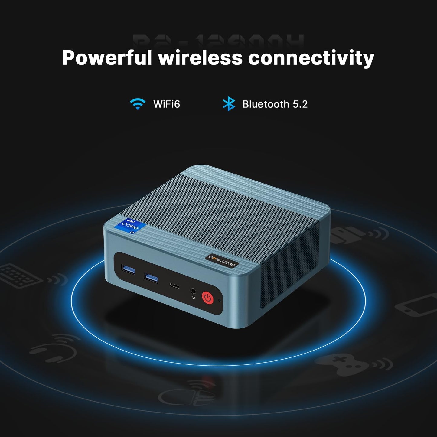 BOSGAME Mini PC P2 Pro, Intel i9-12900H (14C/20T,up to 5GHz) 32GB DDR5 RAM 1TB PCIe Gen 4 NVMe SSD Mini PC, 1x Thunderbolt 4 Port, 2X 2.5G LAN Ports,4K Triple Display, WiFi 6E, Bluetooth 5.2