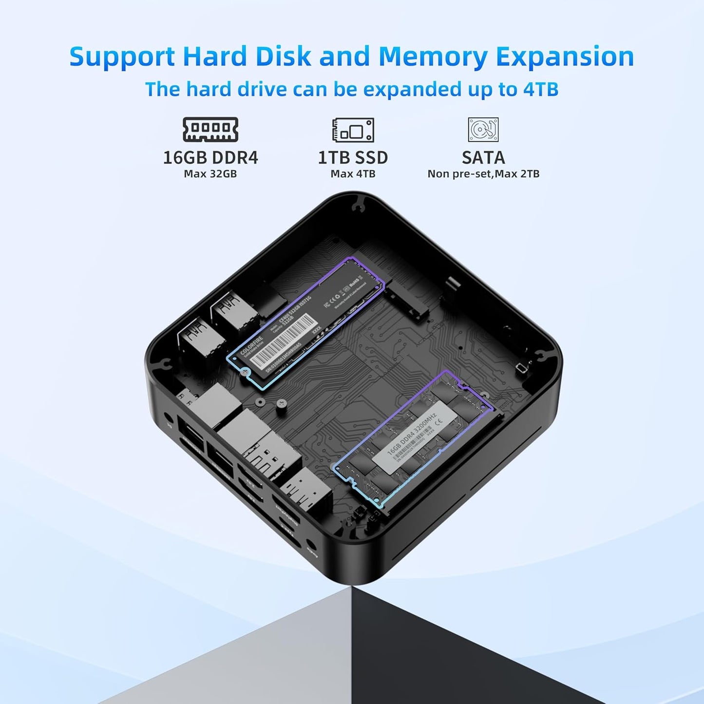 DreamQuest Mini PC Preinstalled Windows 11 Pro,Intel Alder Lake 2025 New N150 (up to 3.6GHz) 16GB DDR4+1TB M.2 SSD,Mini Desktop Computer 4K HD HDMI/WiFi5/BT5.0/USB3.2/Gigabit Port for Home Office